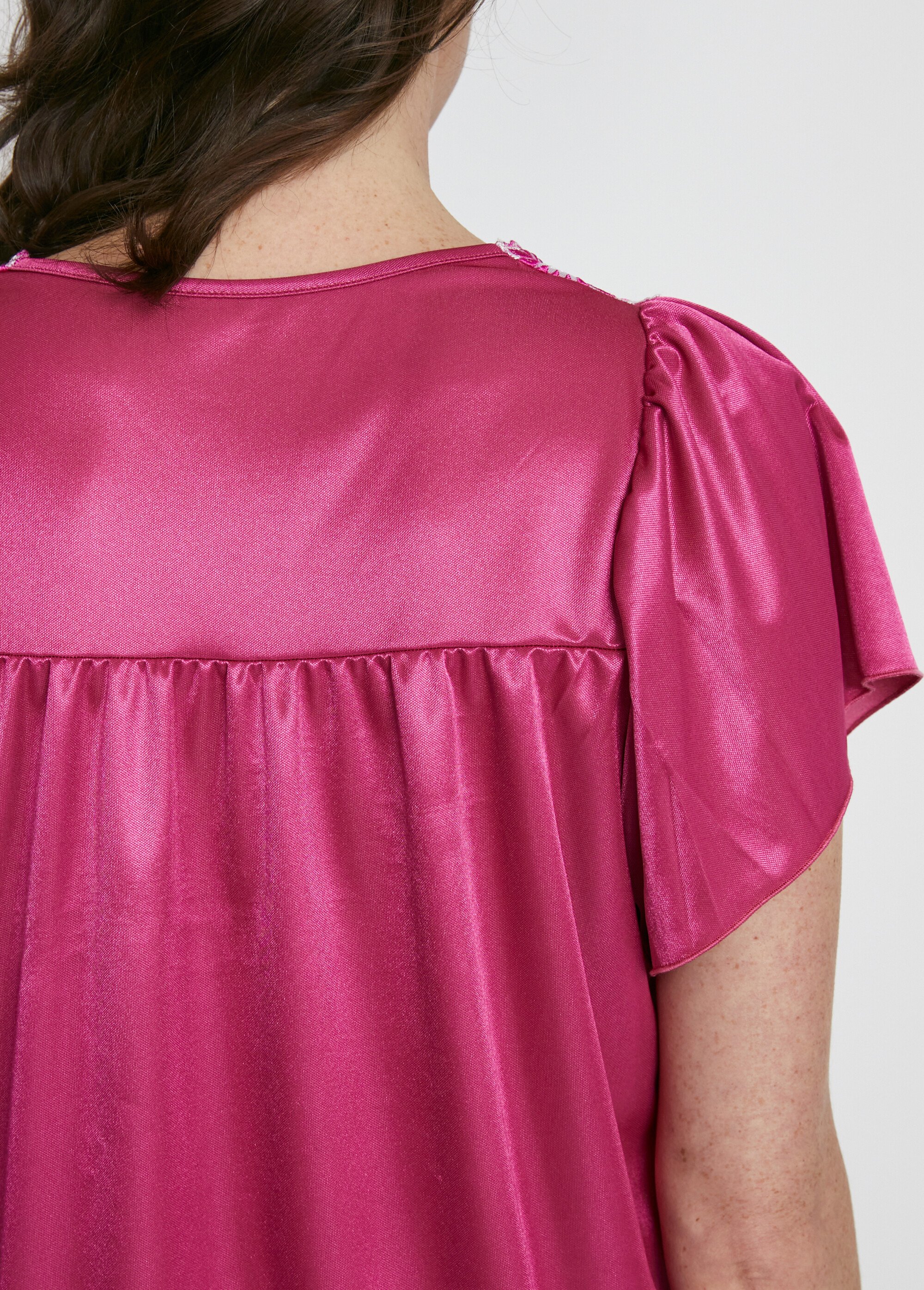 Chemise de nuit raffinée Femme Rose SUBLIME DE4