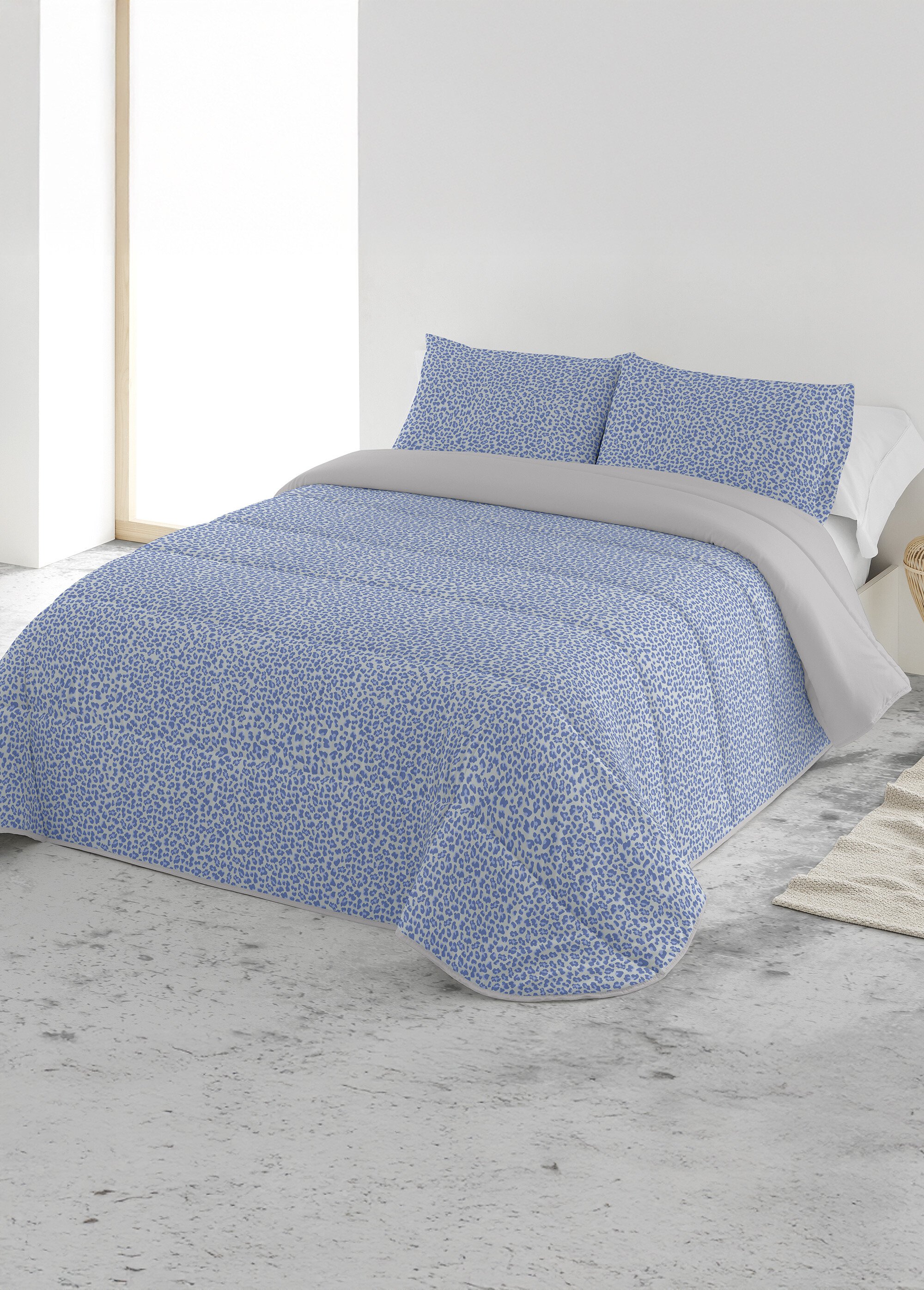 Couette microfibre double face 400 g/m² Bleu RECITATION FA1