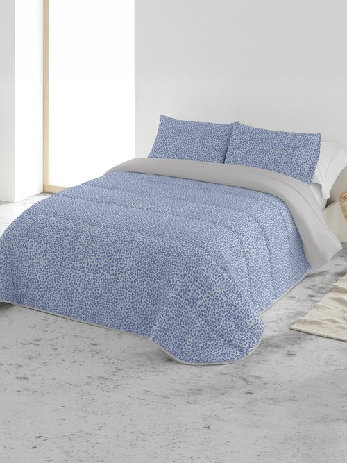 Couette microfibre double face 400 g/m² Bleu RECITATION FA1