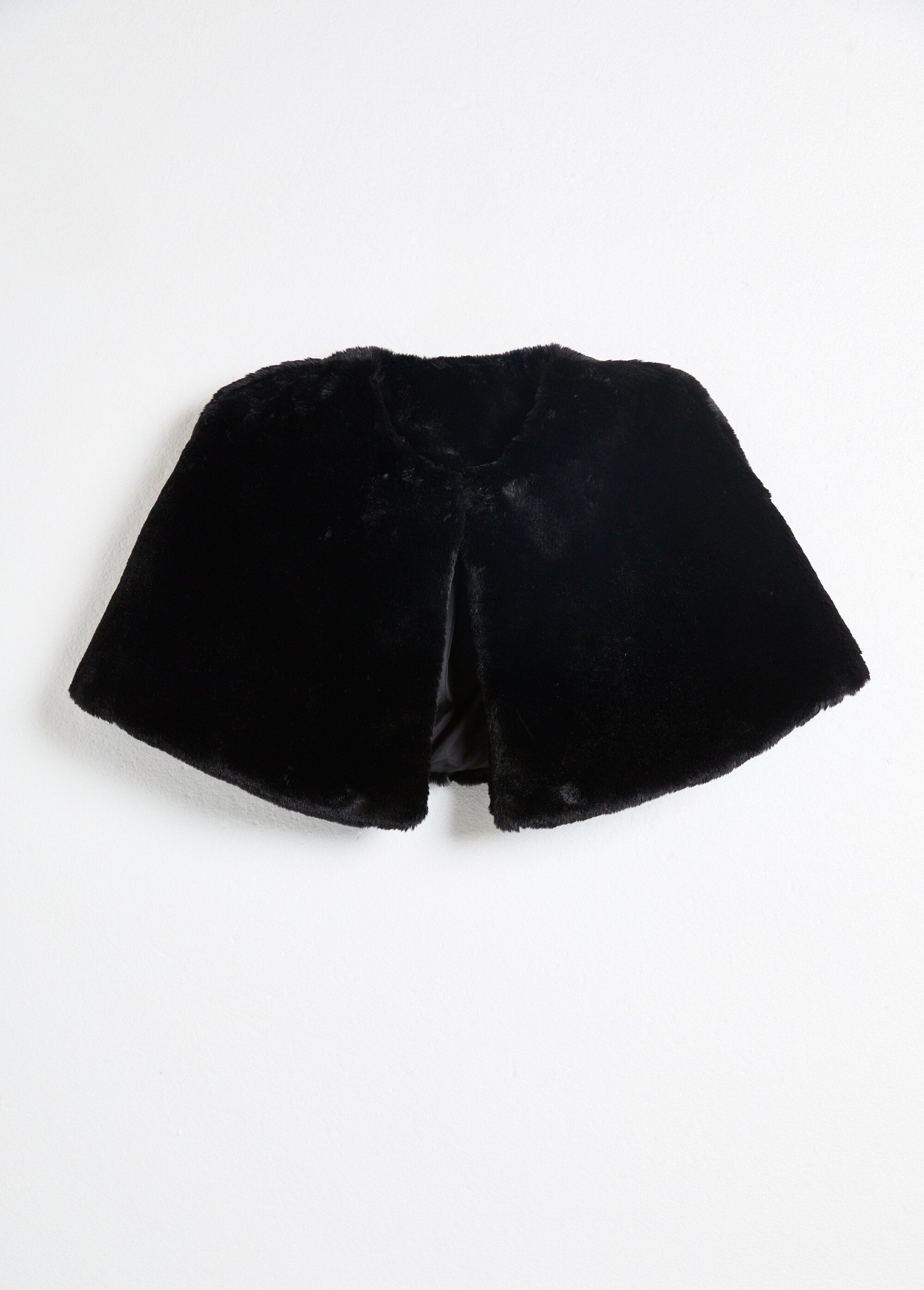 Étole couvre-épaules en fausse fourrure Femme Noir ULYA AP1