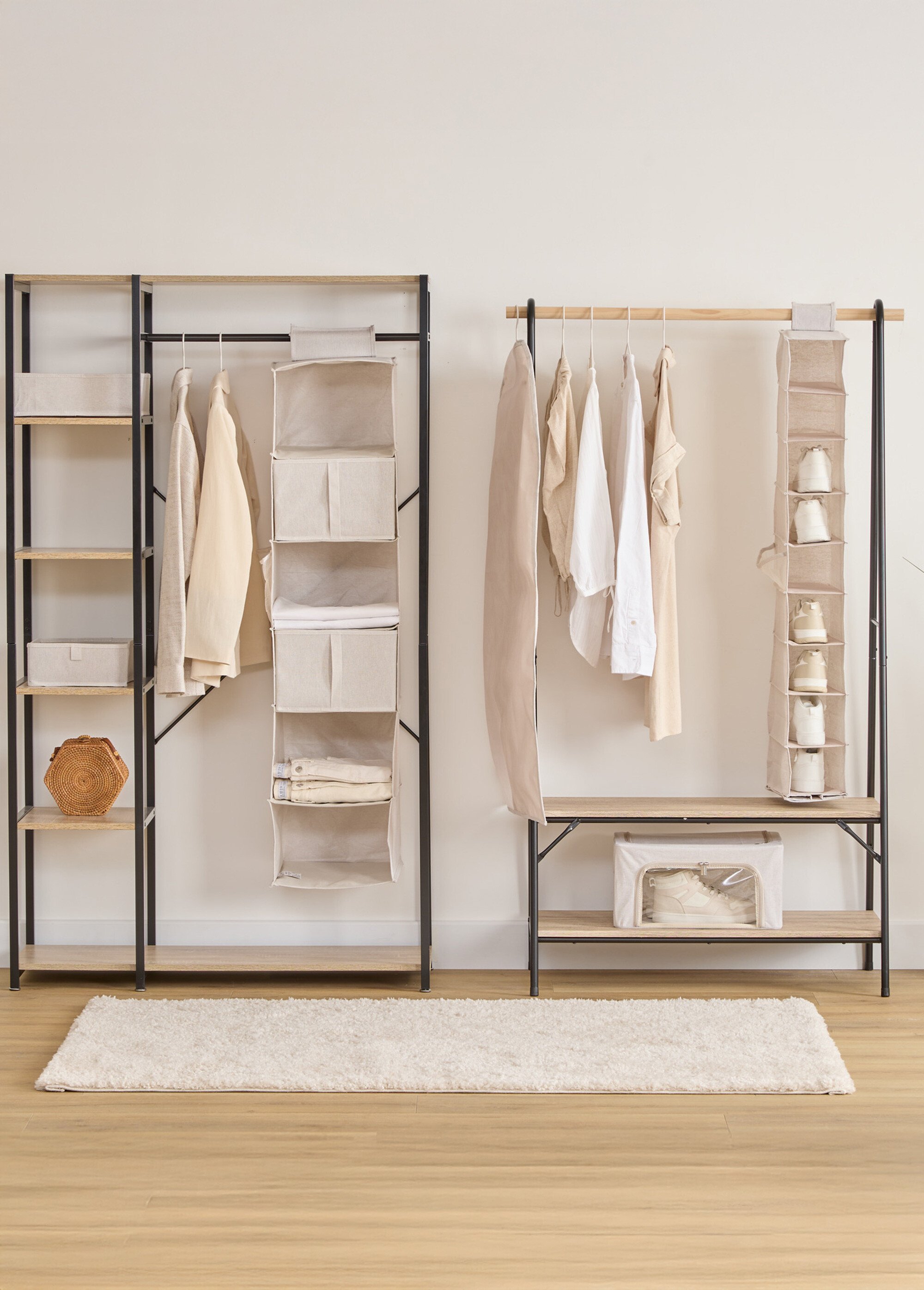 Housse rangement double ouverture, 60cm Beige JJA-203153 SI1