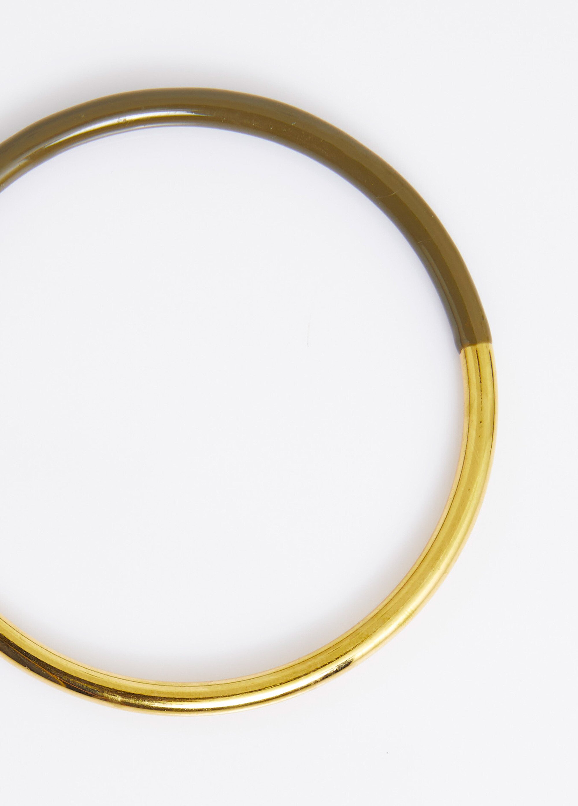 Jonc à demi émaillé, acier inoxydable Vert MILM22EB051 DE1