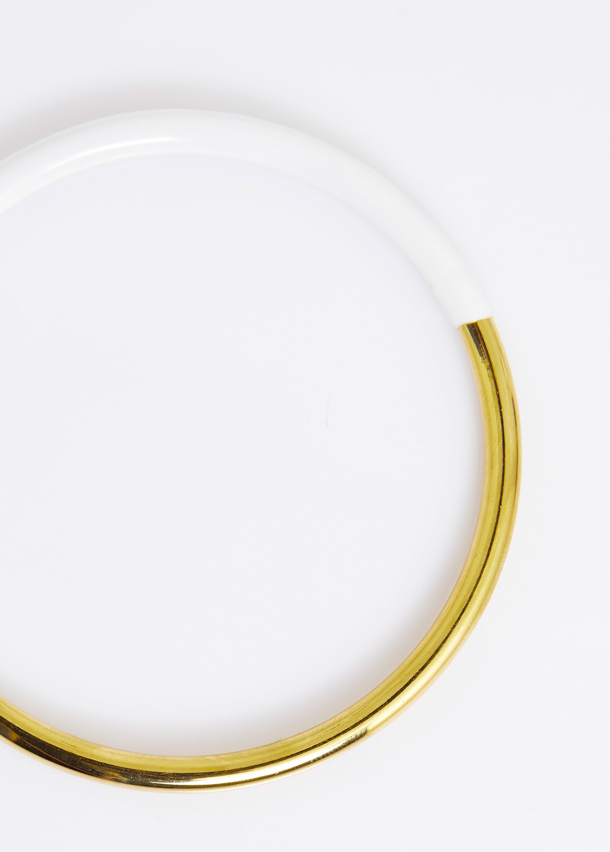 Jonc à demi émaillé, acier inoxydable Blanc MILM22EB051 DE1