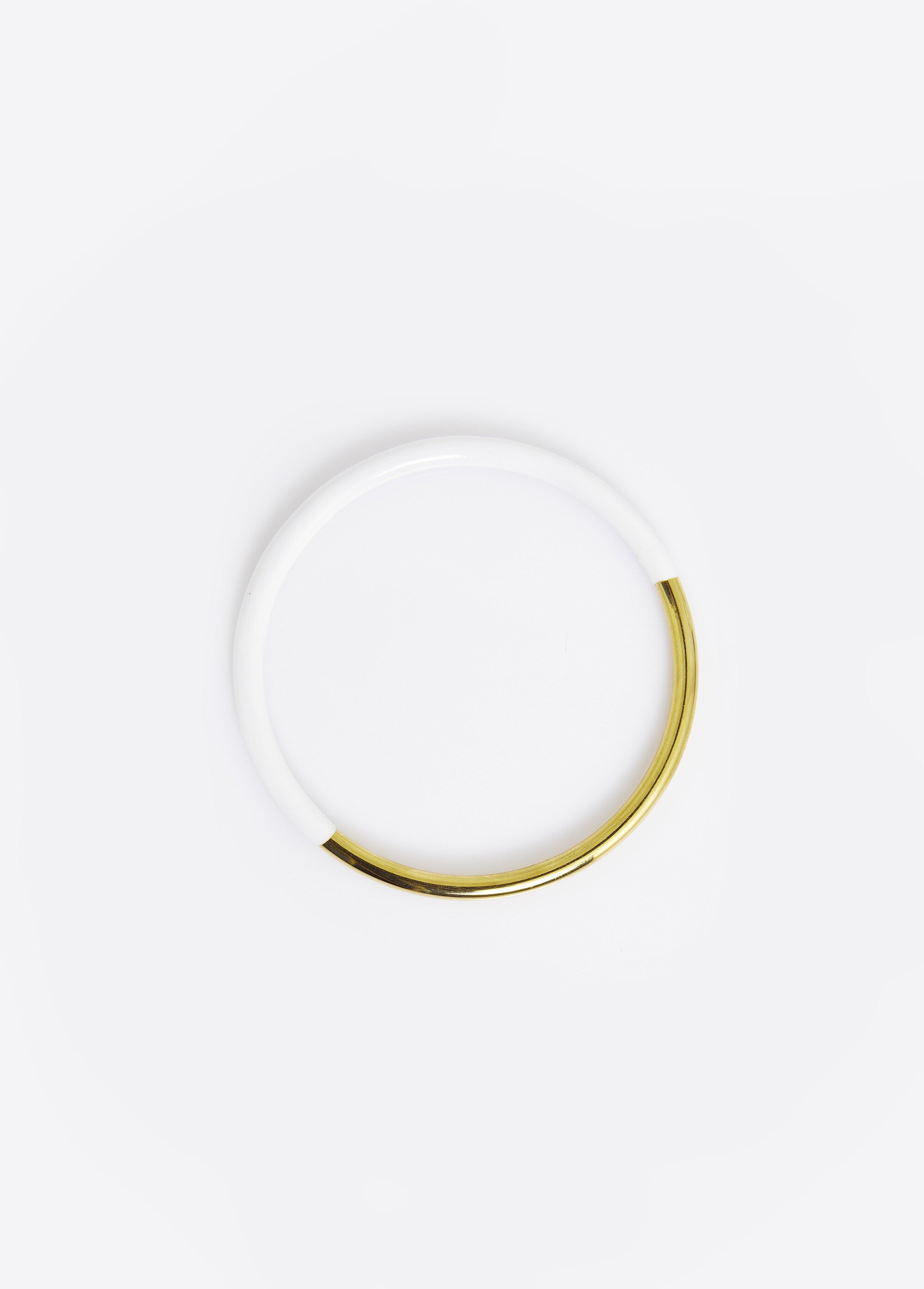 Jonc à demi émaillé, acier inoxydable Blanc MILM22EB051 FA1