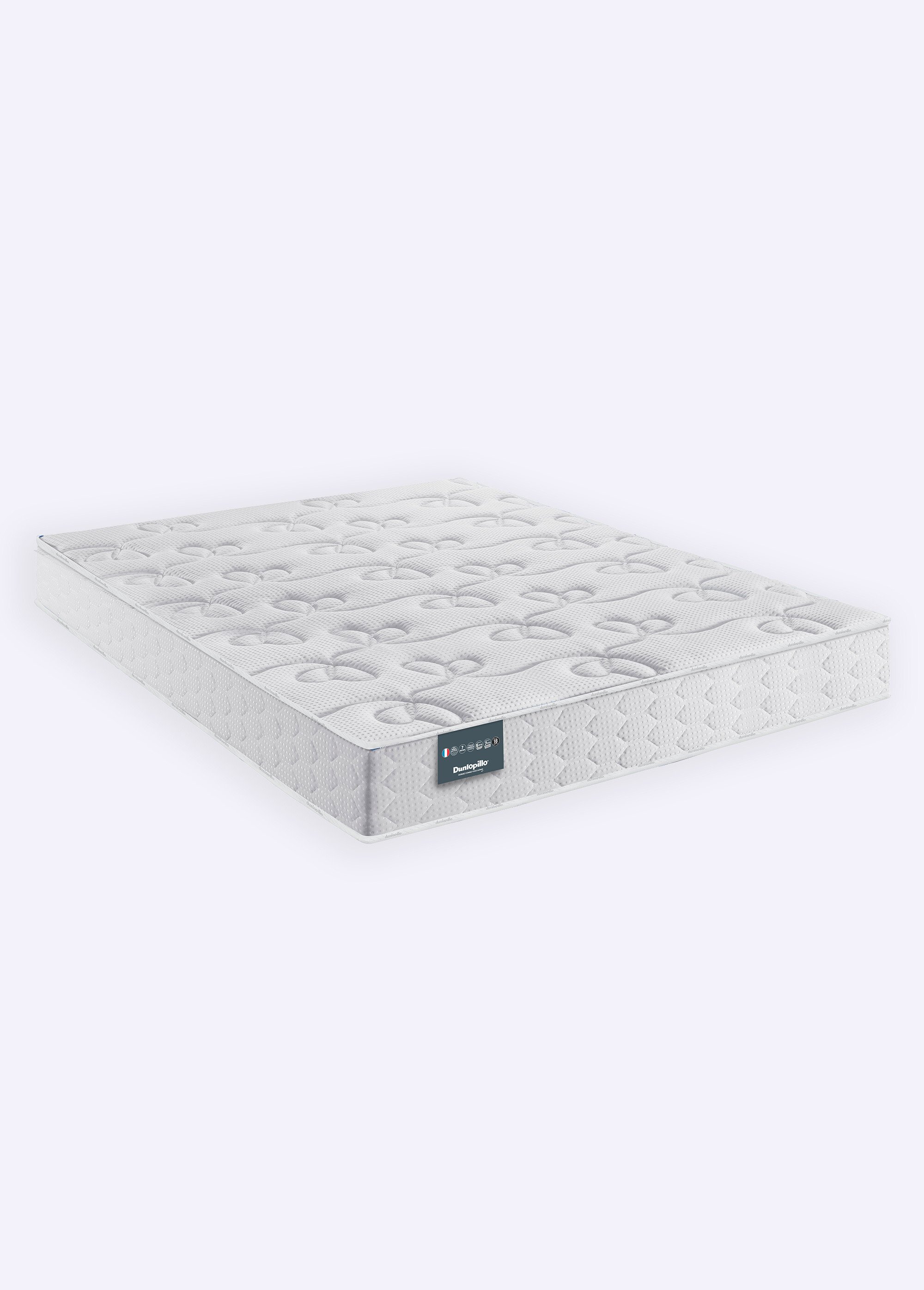 Matelas ferme latex 7 zones haute résilience, haut. 18cm BLANC DUN-GEN5 FA1