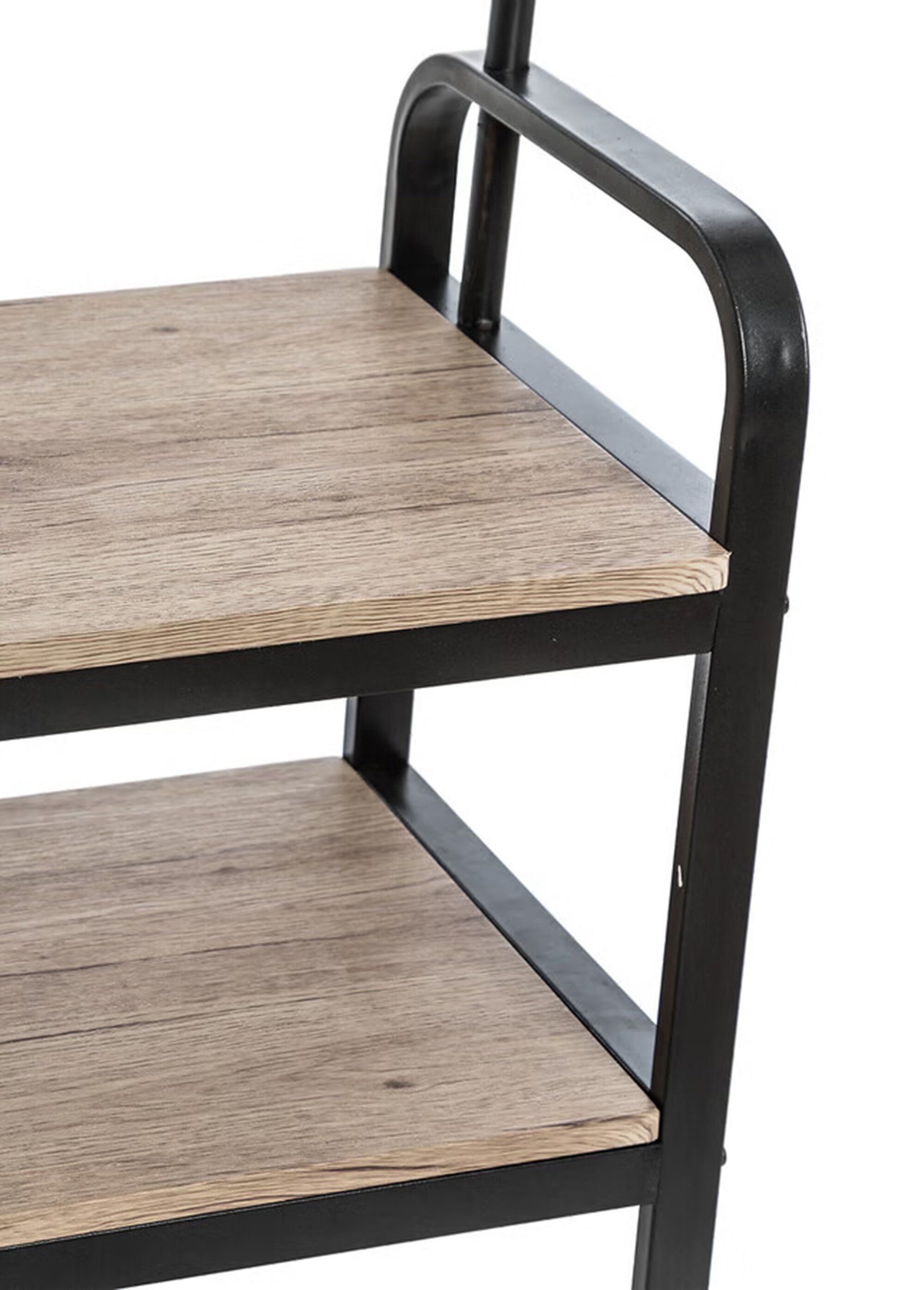 Meuble d'entrée 10 patères + 2 niveaux BEIGE JJA-160407 DE2