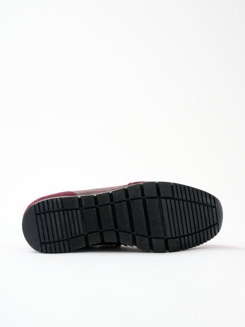 Mocassin largeur confort zippé cuir fantaisie Femme Rouge OFOLIE UN1