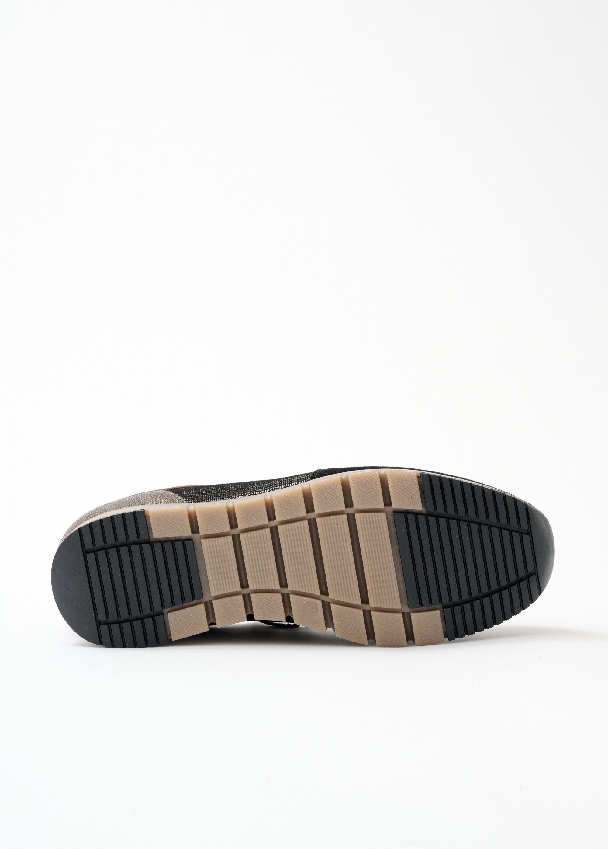 Mocassin largeur confort zippé cuir fantaisie Femme Marron OFOLIE UN1