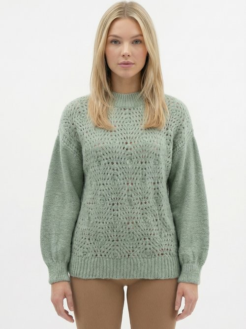Pull moelleux col montant ajouré devant Femme OPALINE MAVRIK FA1