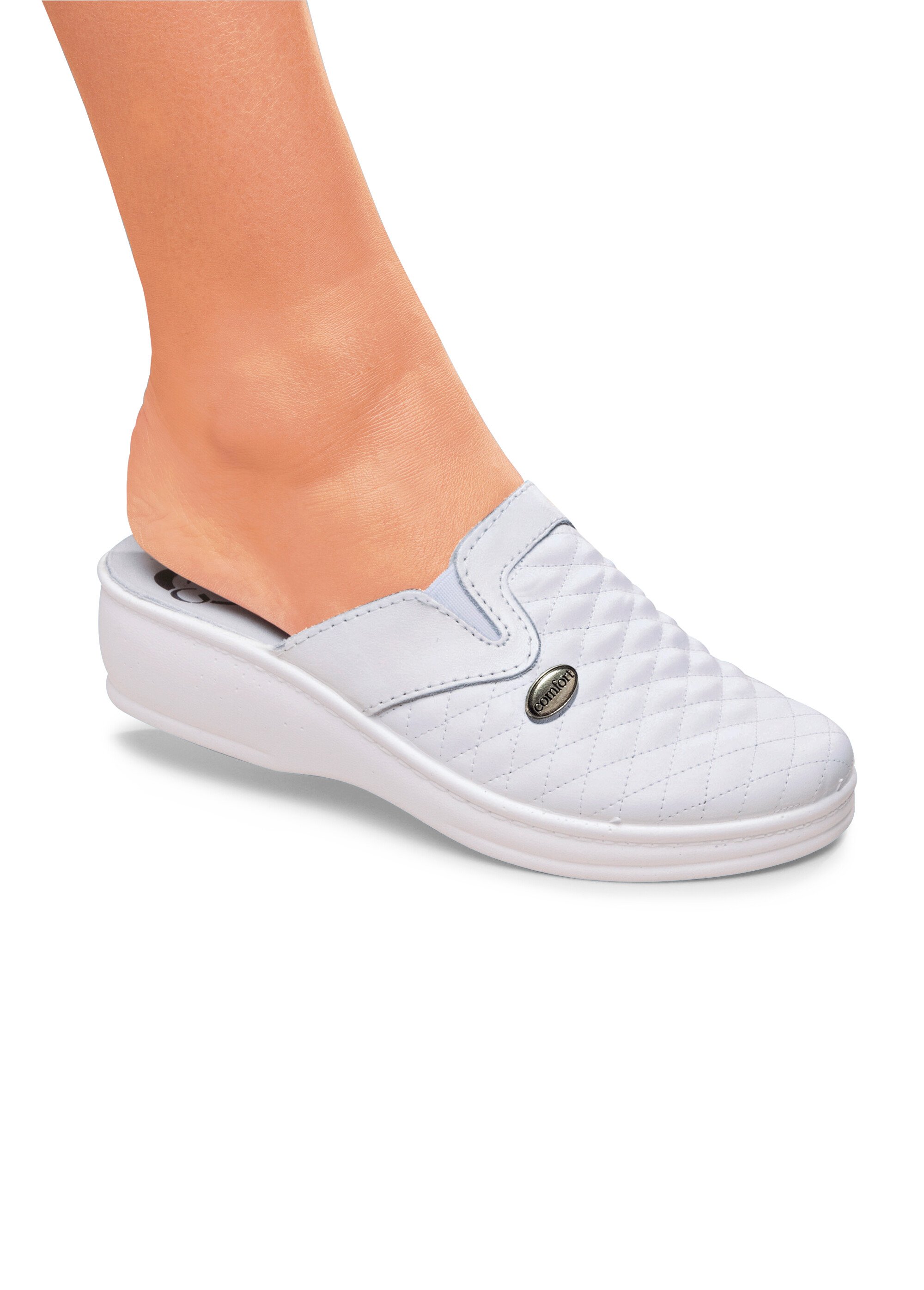Sabots mixtes grande largeur Femme Blanc ORBI SF1