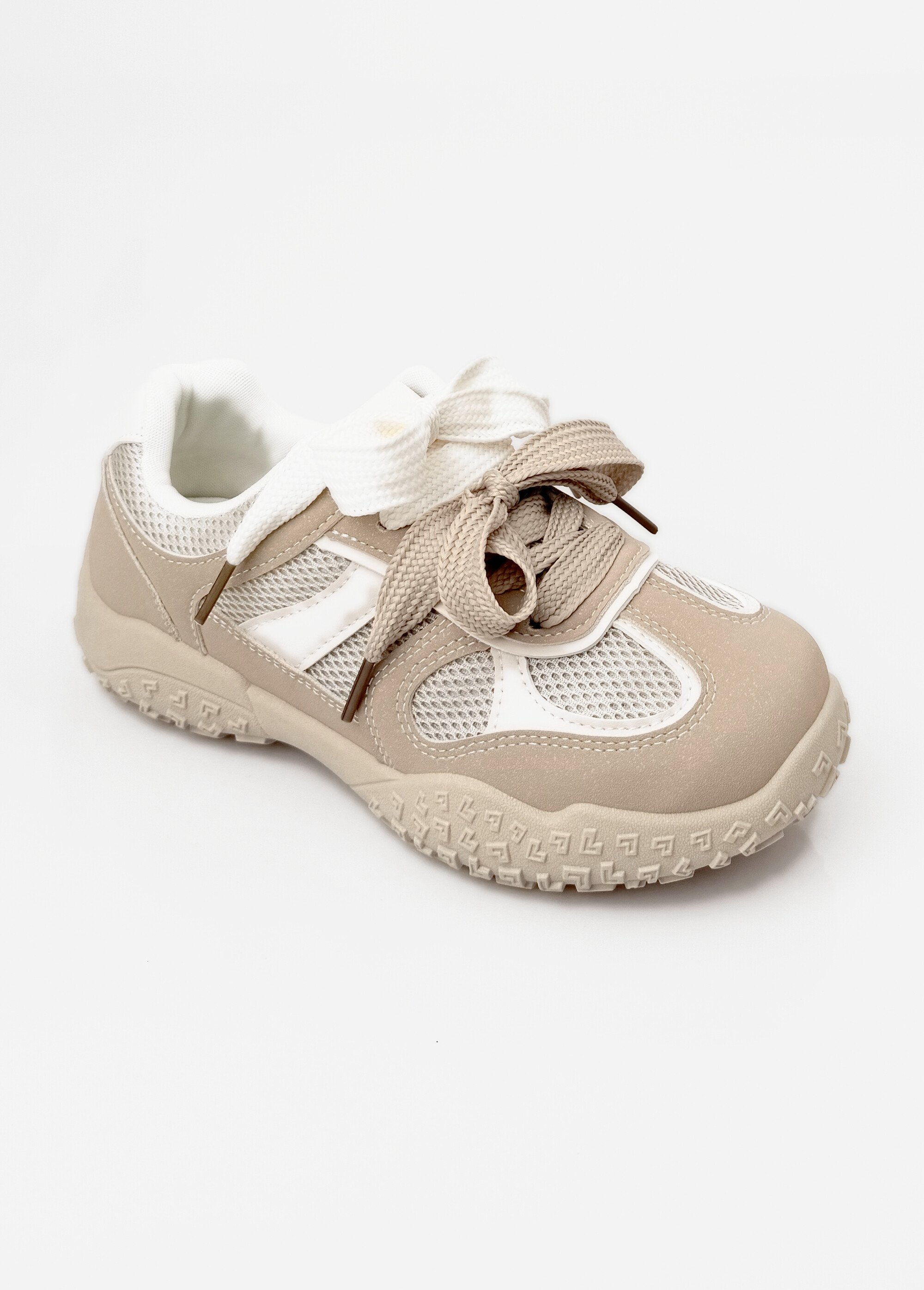 Sneakers multimatières + 2 paires lacets Femme Vert LBS-DYX1090 FA1