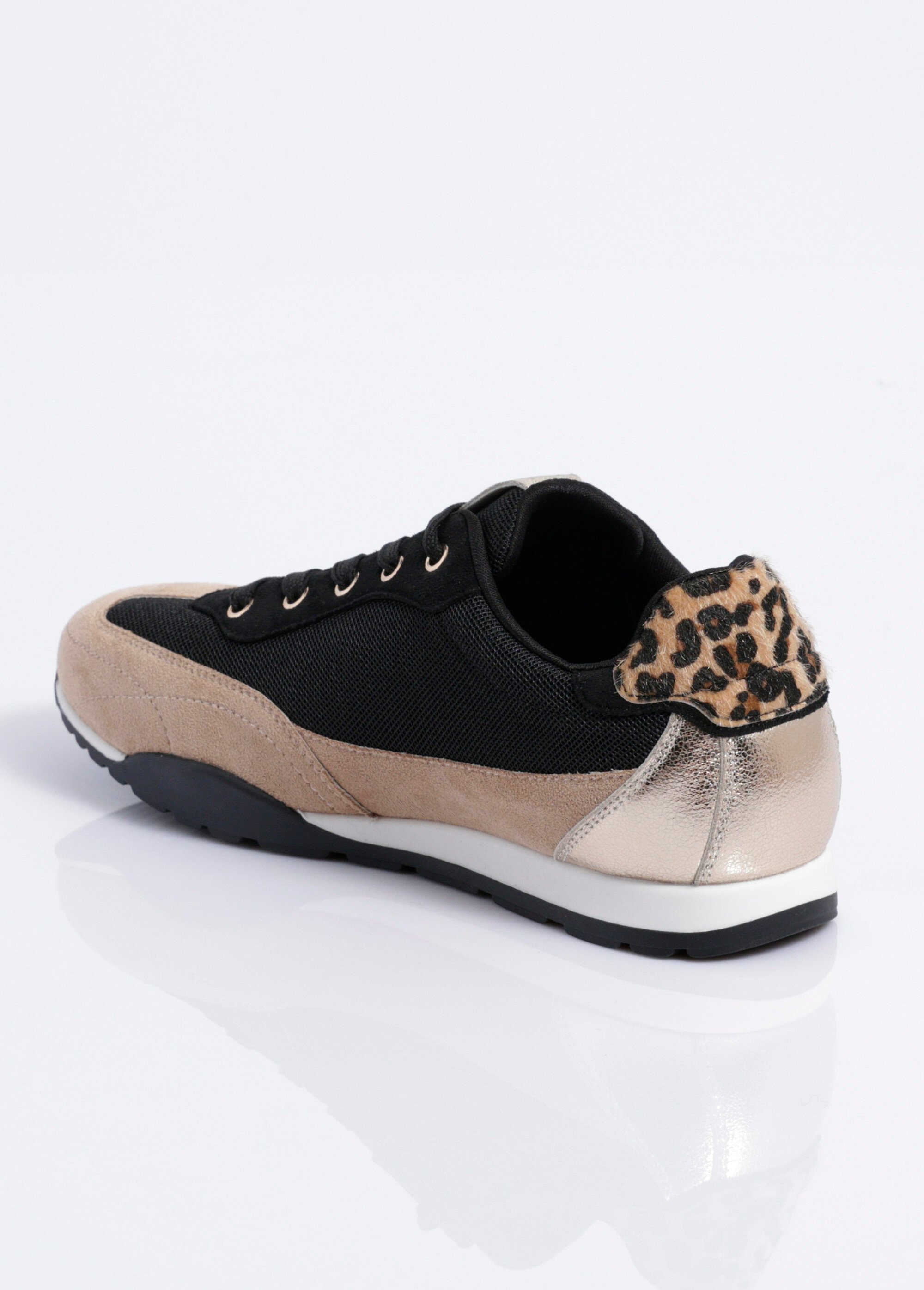 Sneakers semelle plate détails fantaisie Femme Noir MYSKP5530 DO1