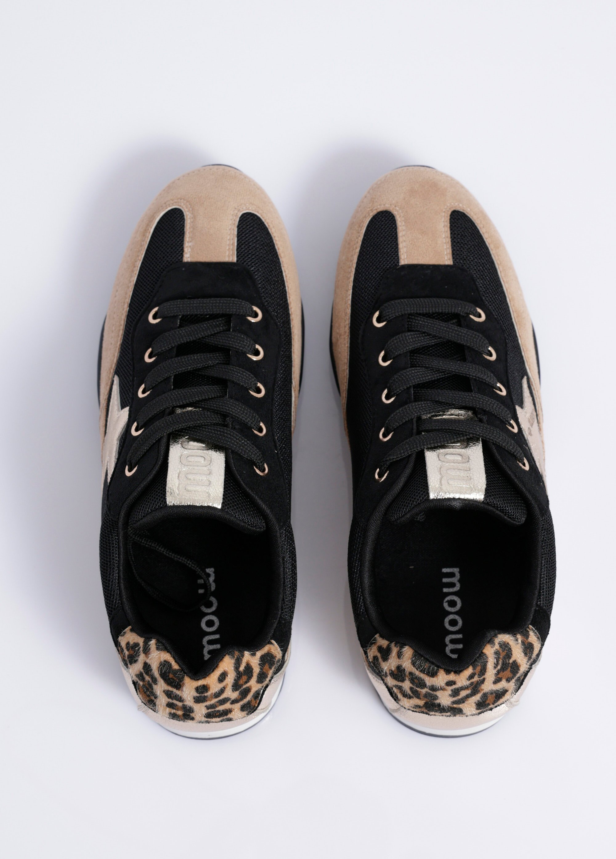 Sneakers semelle plate détails fantaisie Femme Noir MYSKP5530 OV1