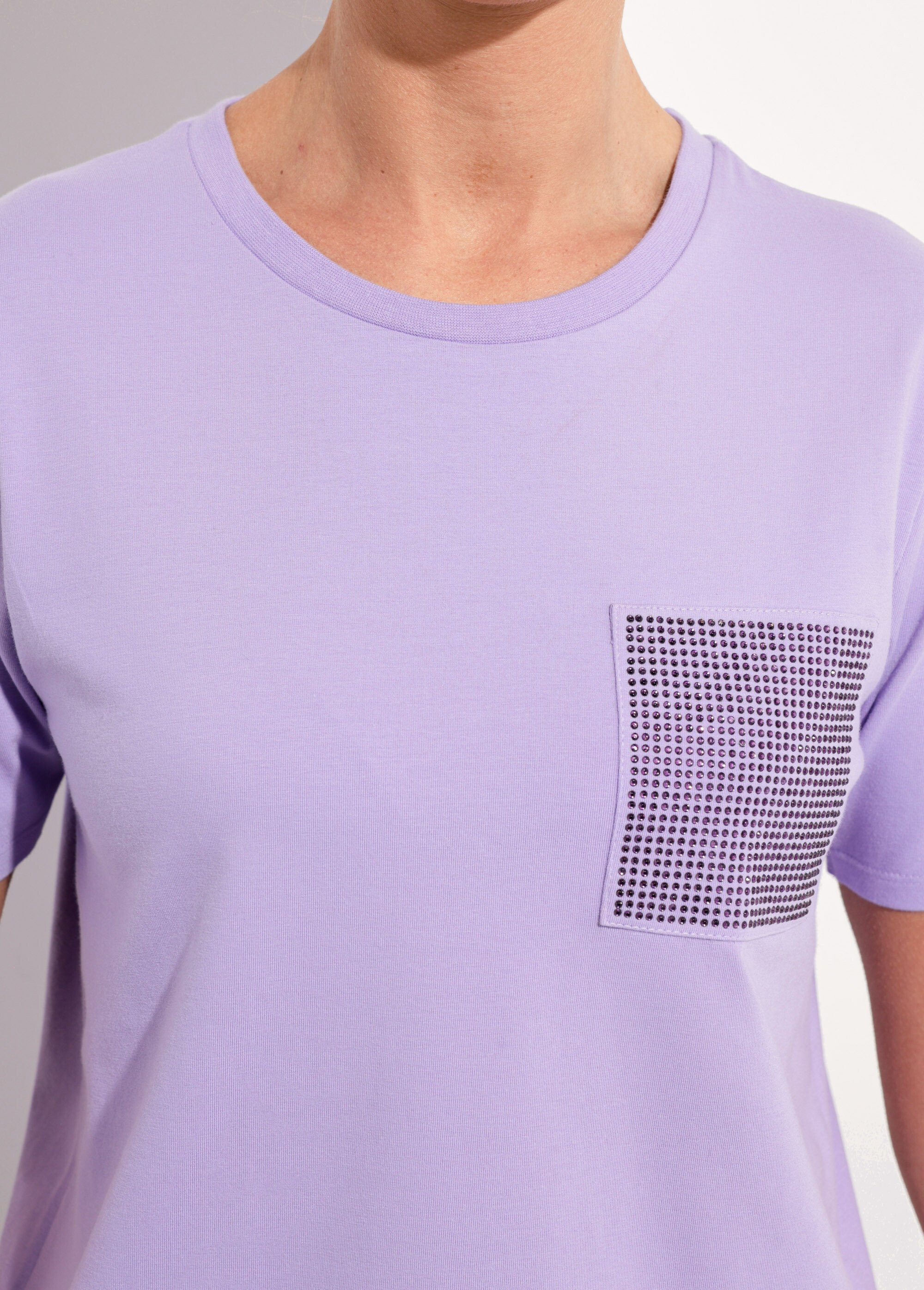 T-shirt boîte manches courtes strass