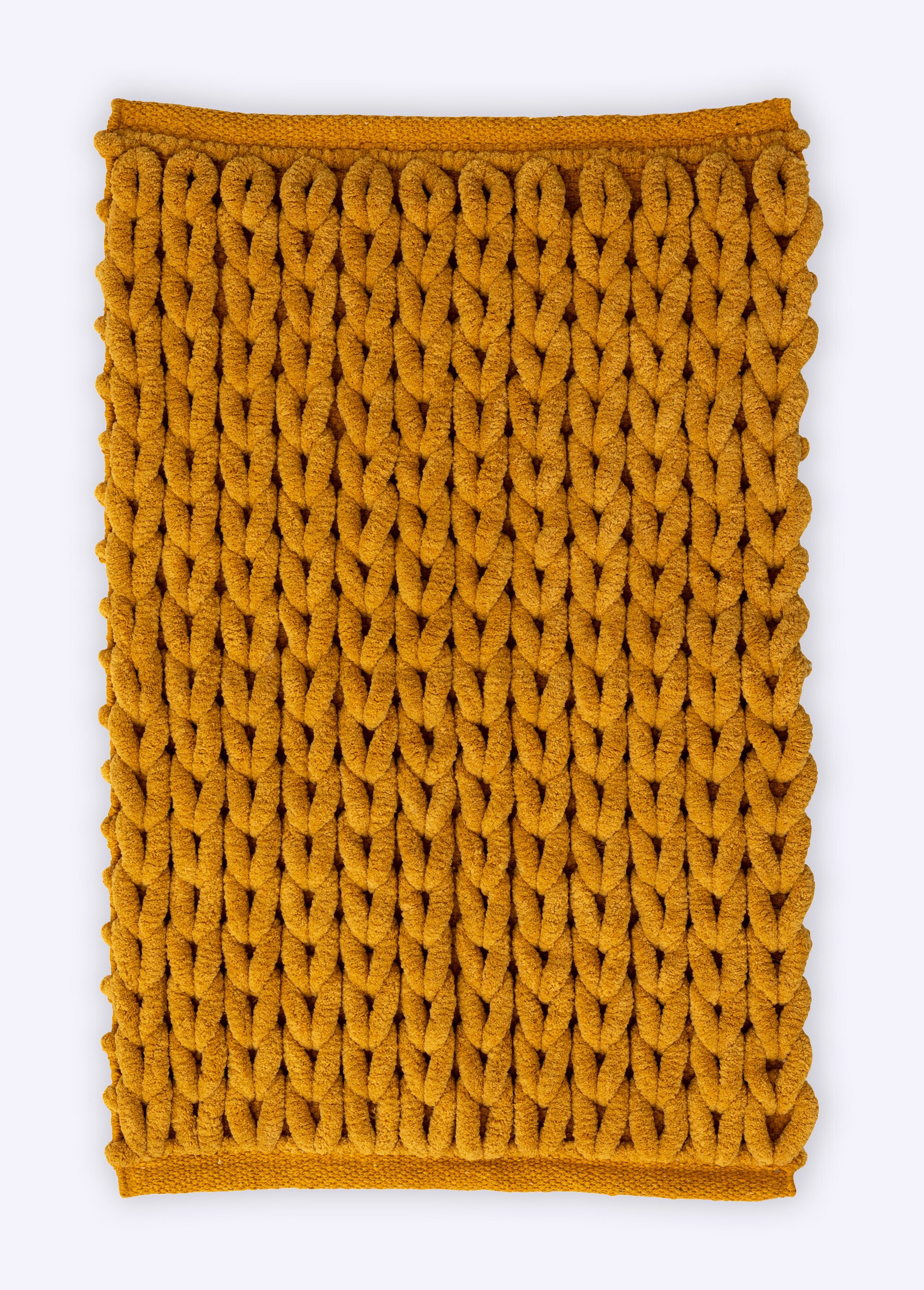 Tapis de salle de bain, maille épaisse Jaune JJA-174729K FA1