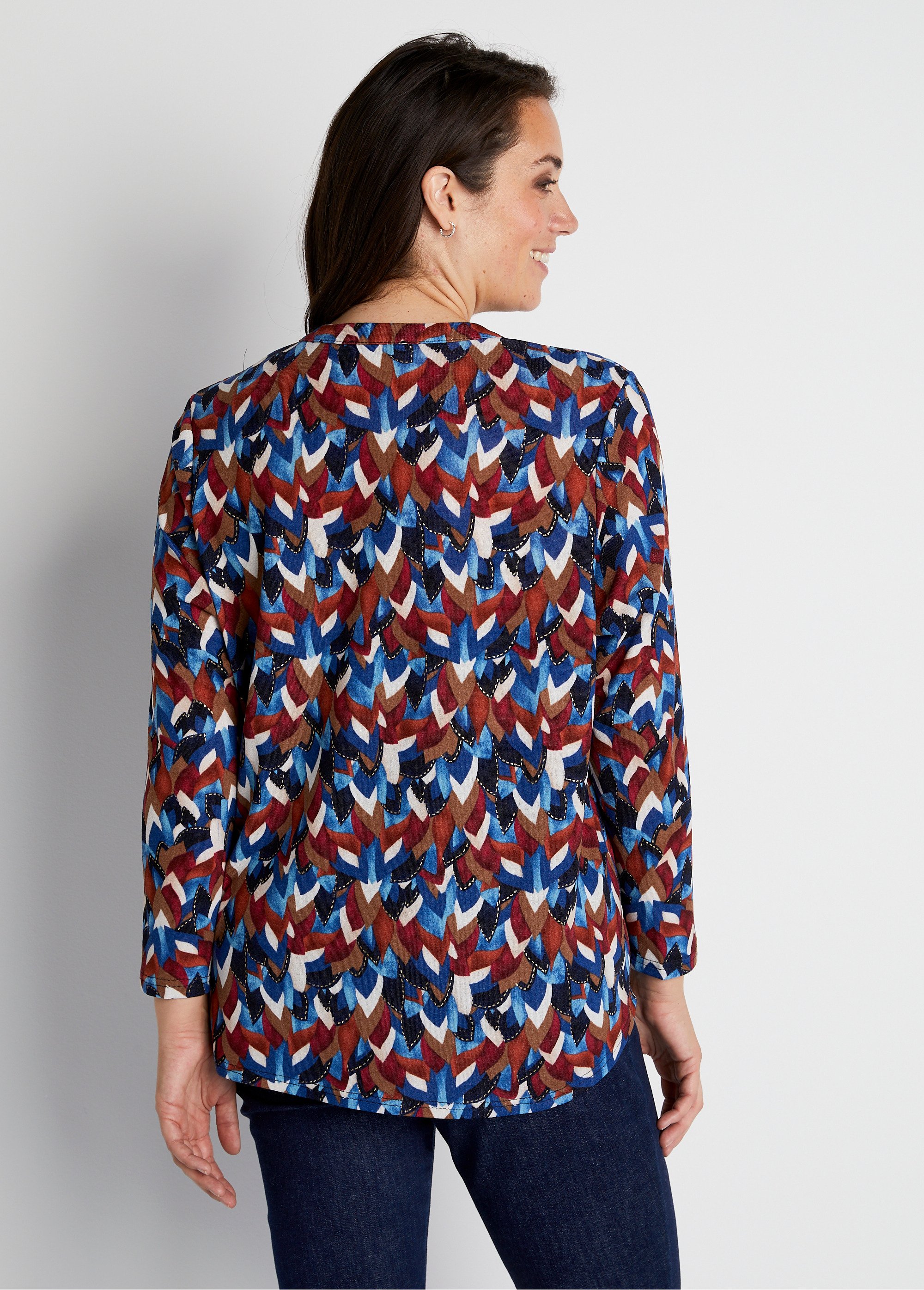 T-shirt ample long détails brillants