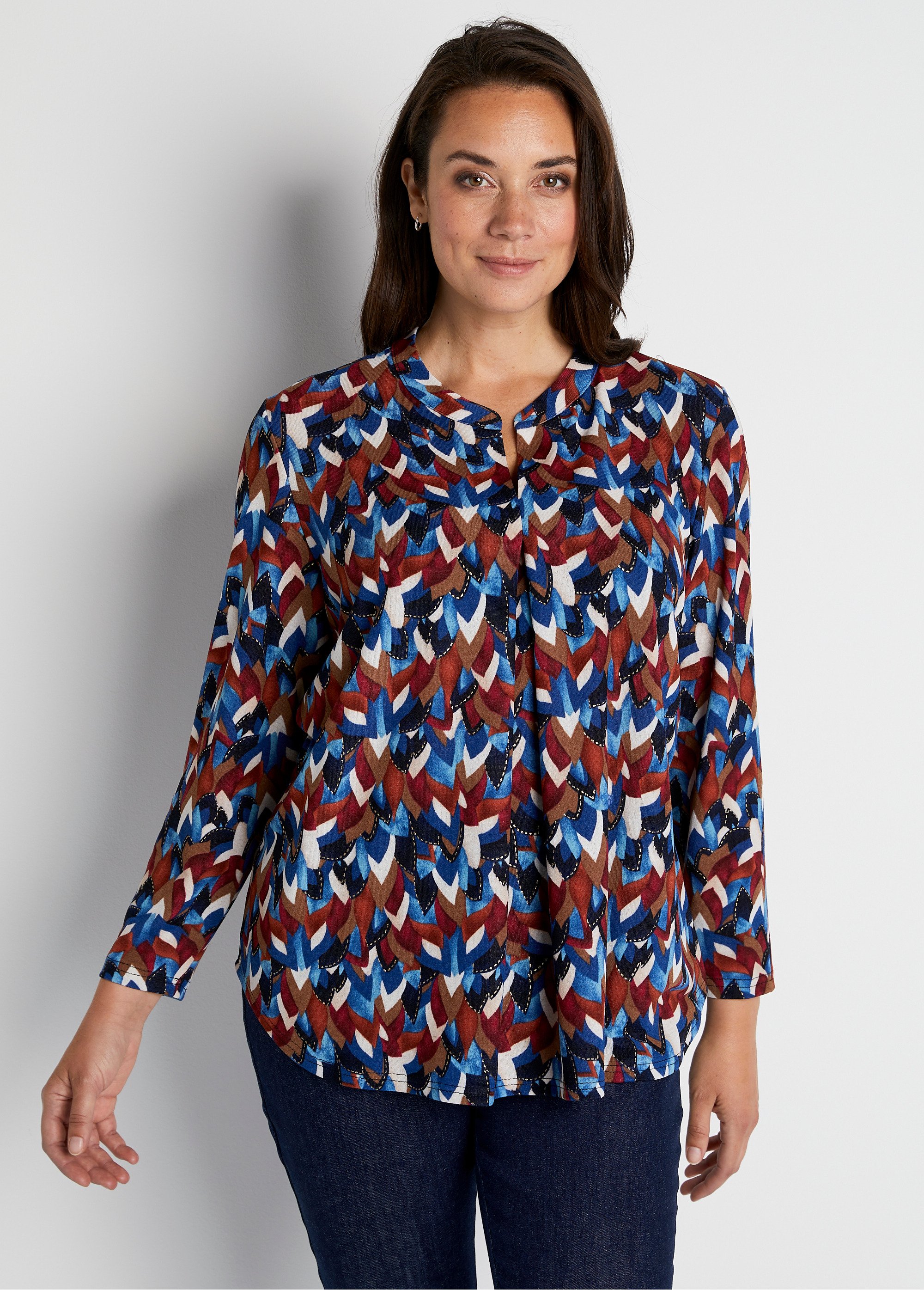 T-shirt ample long détails brillants