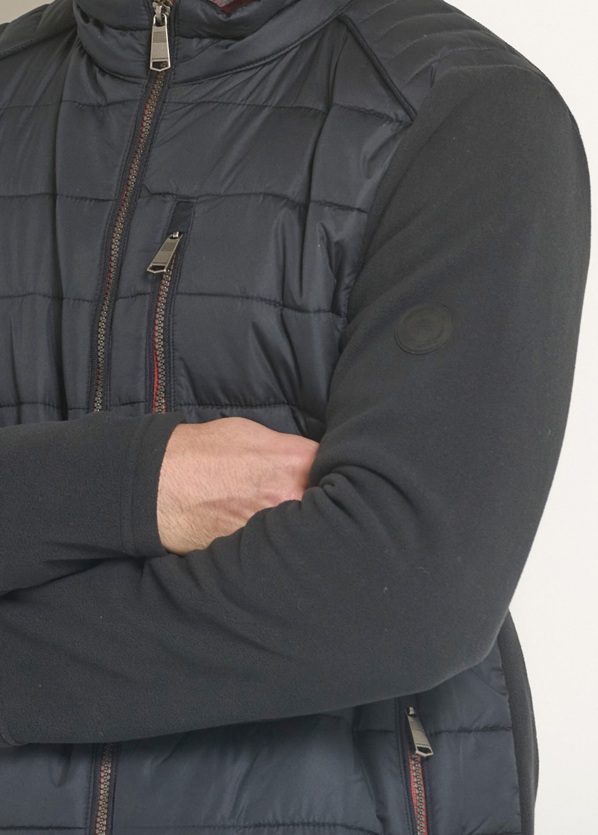 Veste matelassée zippée détails polaire Homme Noir AUL-DAIKIRI DE2