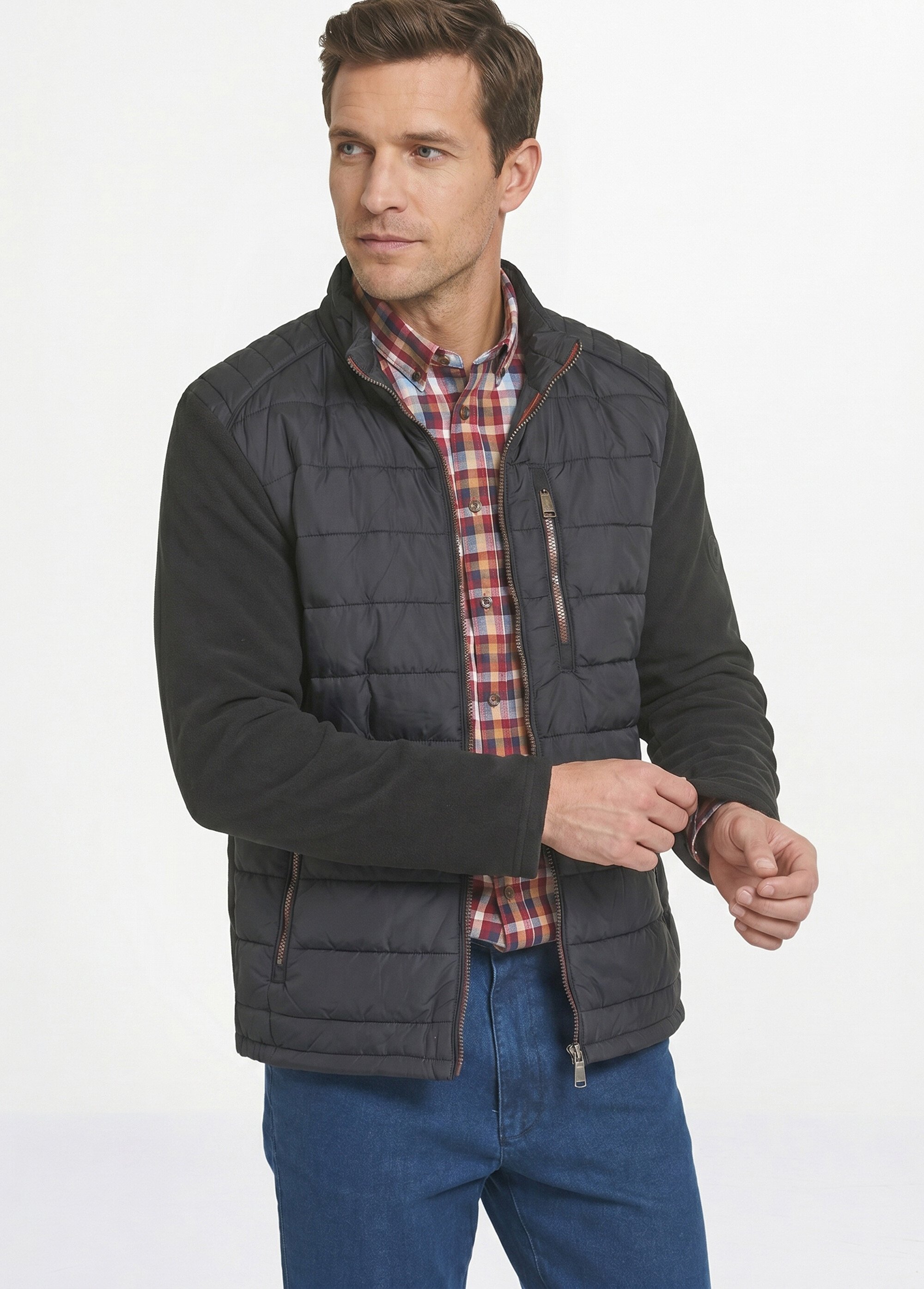Veste matelassée zippée détails polaire
