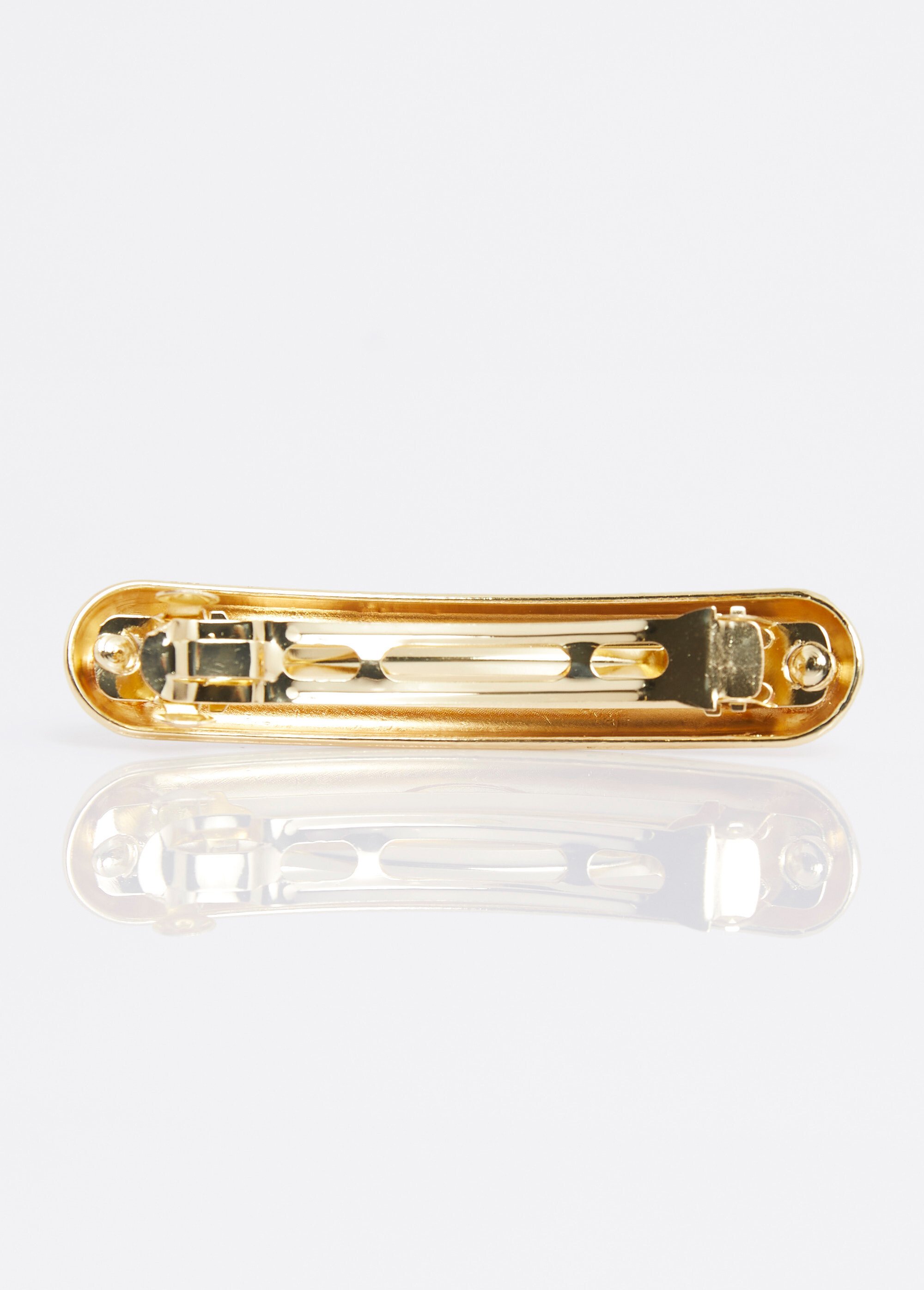 Barrette bombée en acier inoxydable