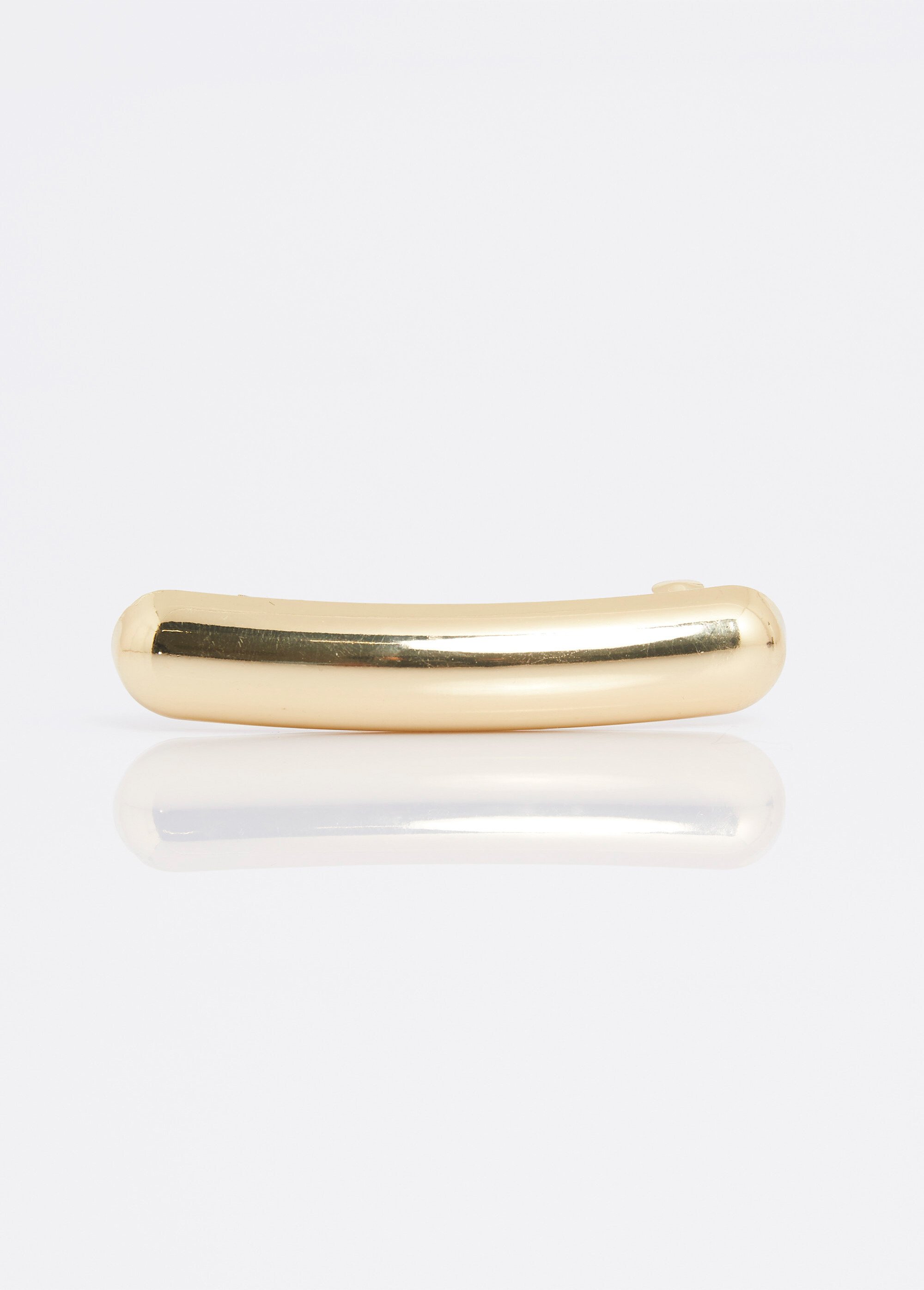 Barrette bombée en acier inoxydable Femme Doré MILM24IP26 FA1