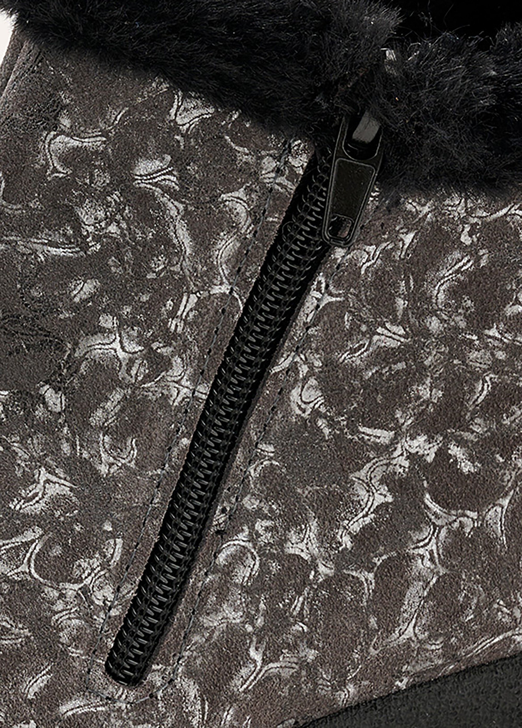 Boots largeur confort zippées cuir imprimé