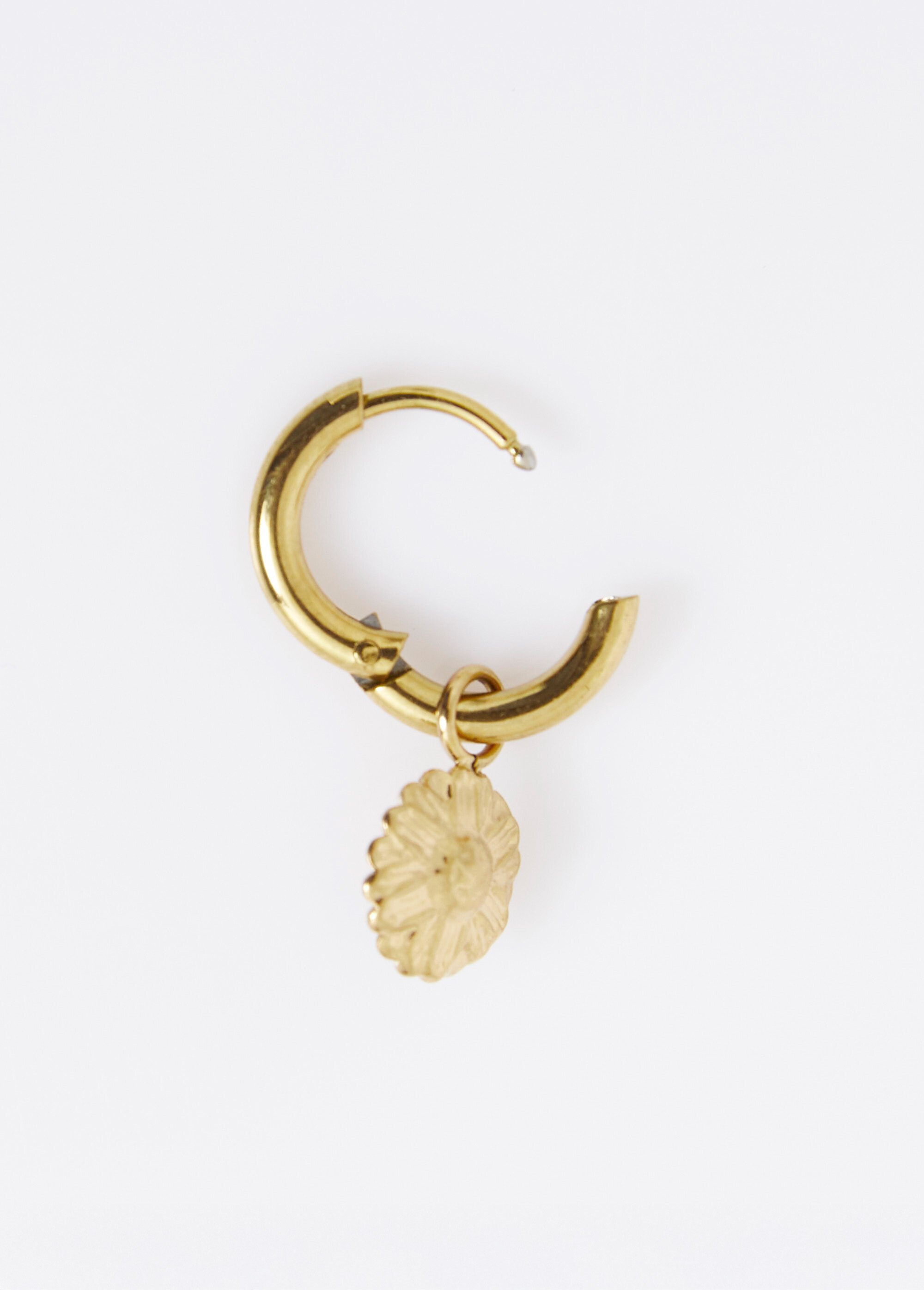 Créoles marguerites en acier inoxydable Doré MILM24GBE81 DE1