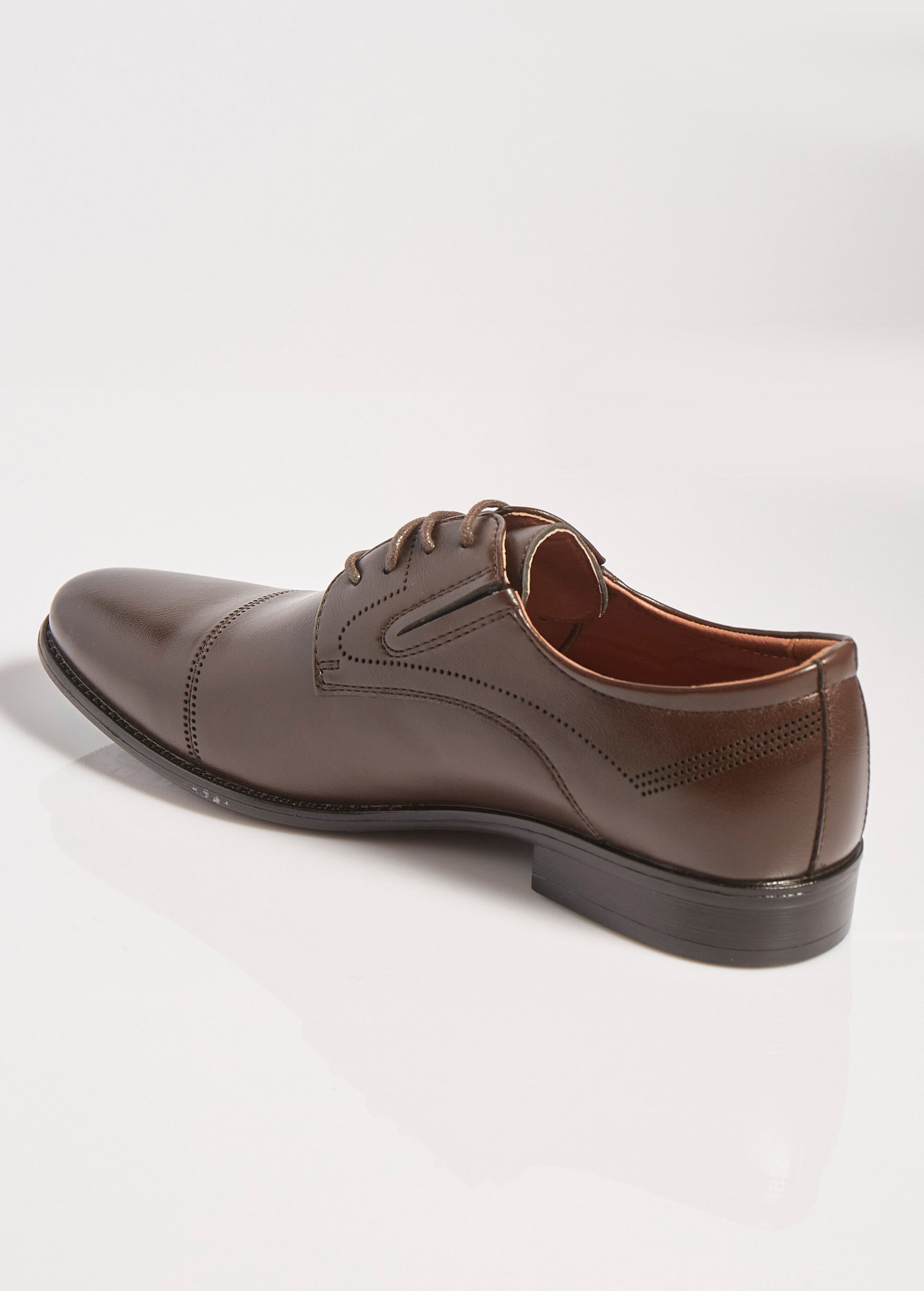 Derbys chic à bout droit, intérieur cuir Homme Marron YIMM39G DO1