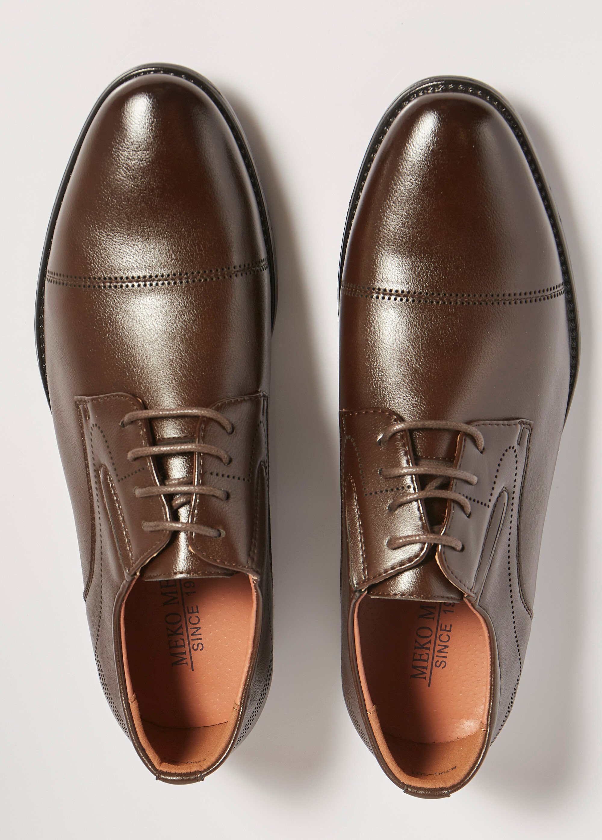 Derbys chic à bout droit, intérieur cuir Homme Marron YIMM39G OV1