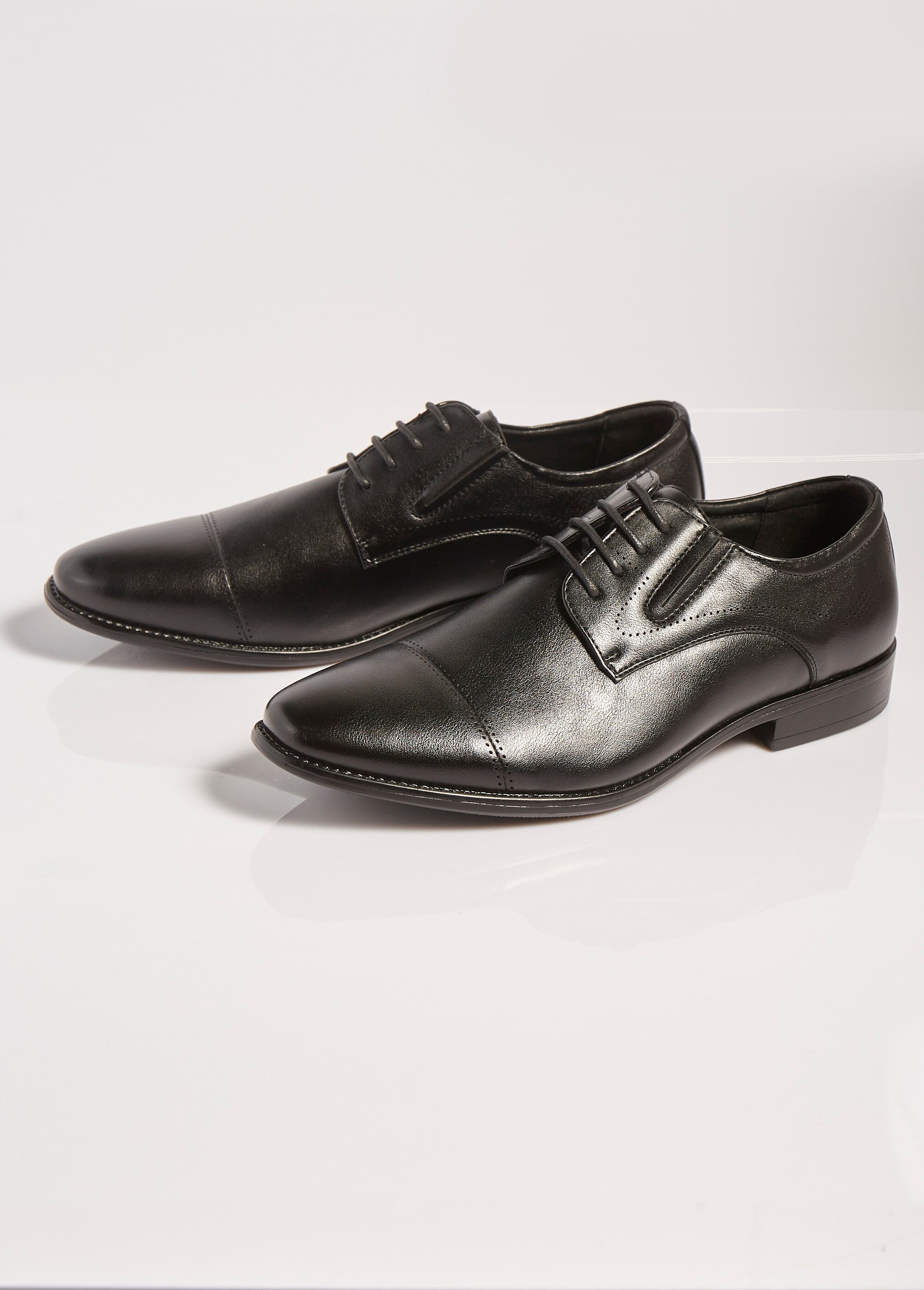 Derbys chic à bout droit, intérieur cuir