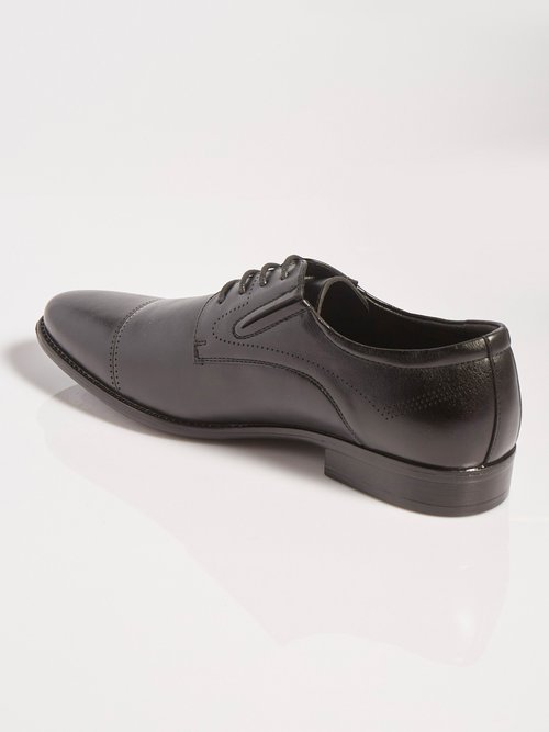 Derbys chic à bout droit, intérieur cuir Homme Noir YIMM39G DO1