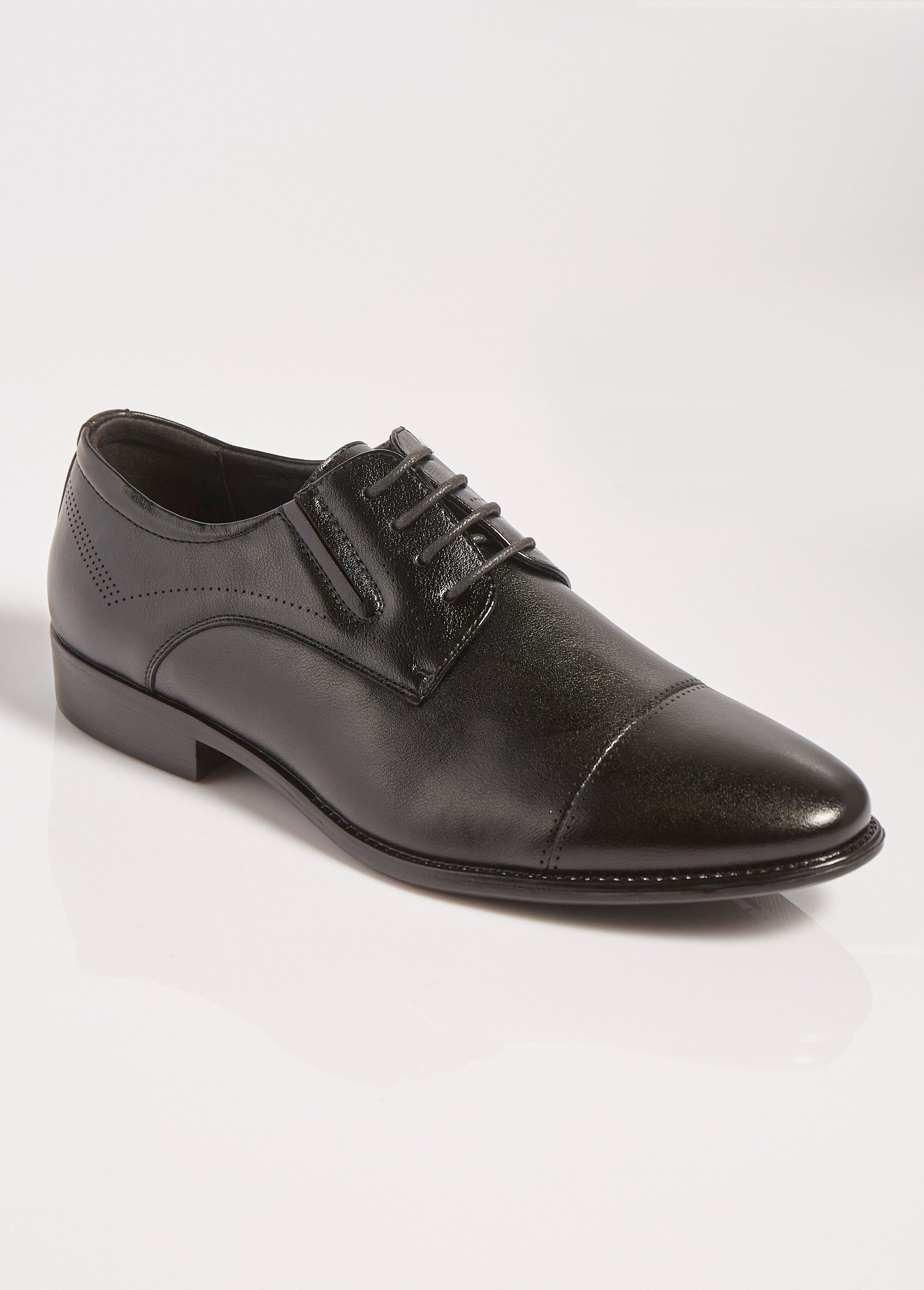 Derbys chic à bout droit, intérieur cuir Homme Noir YIMM39G FA1