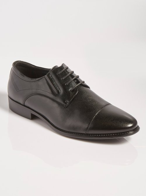 Derbys chic à bout droit, intérieur cuir Homme Noir YIMM39G FA1
