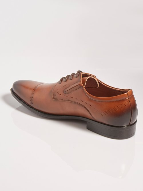 Derbys chic à bout droit, intérieur cuir Homme Marron YIMM39G DO1