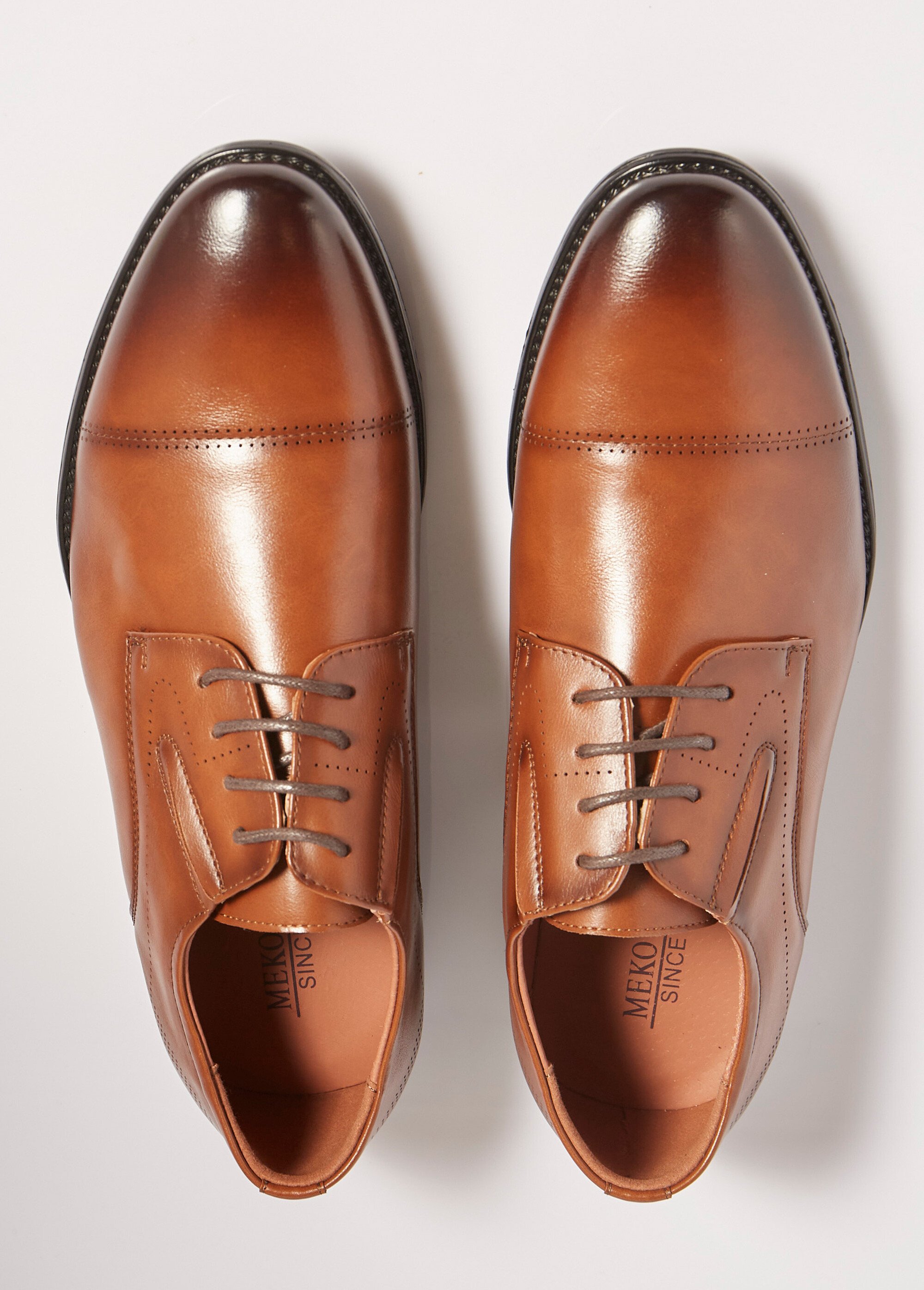 Derbys chic à bout droit, intérieur cuir Homme Marron YIMM39G OV1