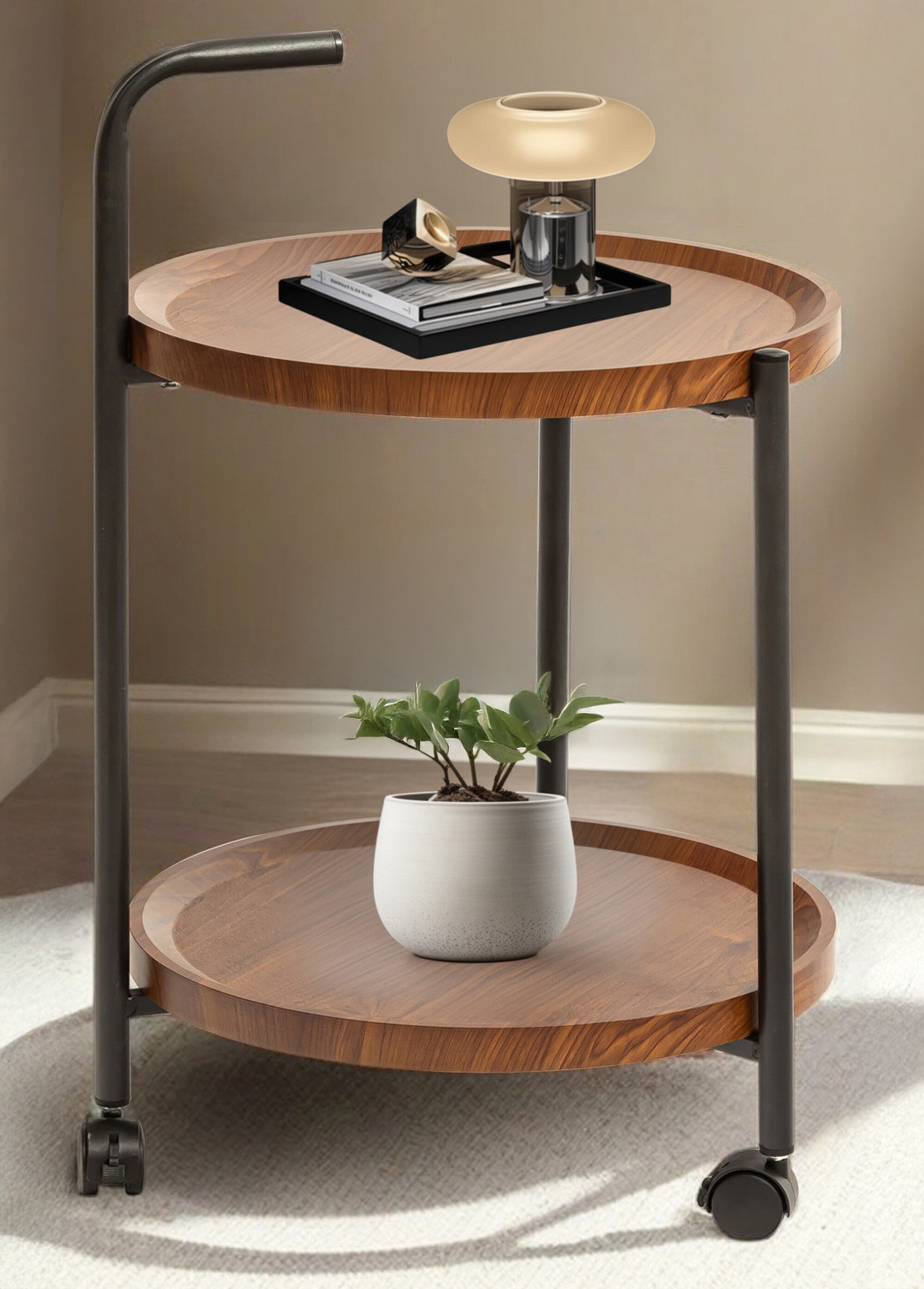 Desserte en bois et métal, à roulettes MARRON KP-DD1001520 SF1