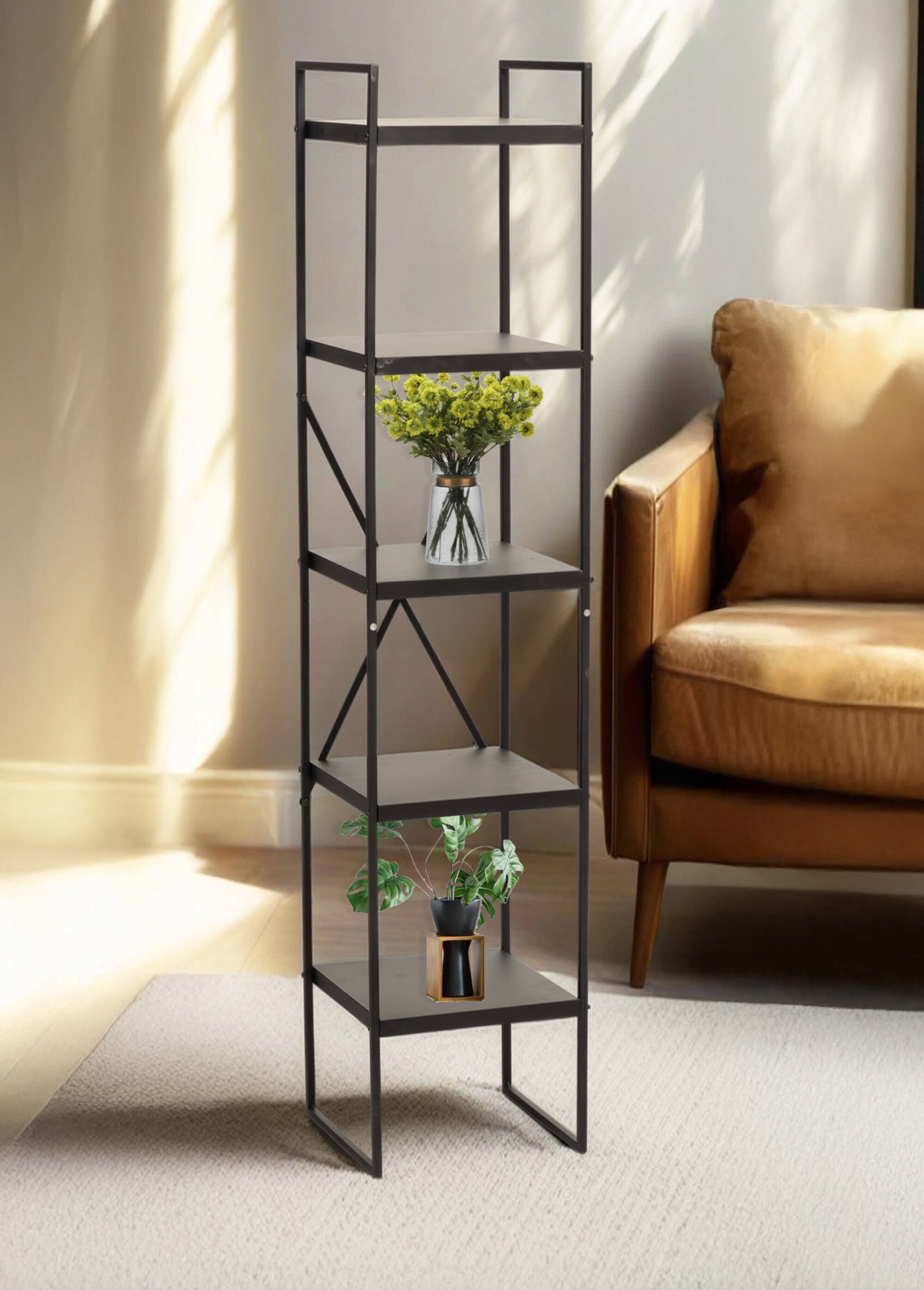 Etagère en métal, 5 tablettes MARRON KP-DD1001510 SF1