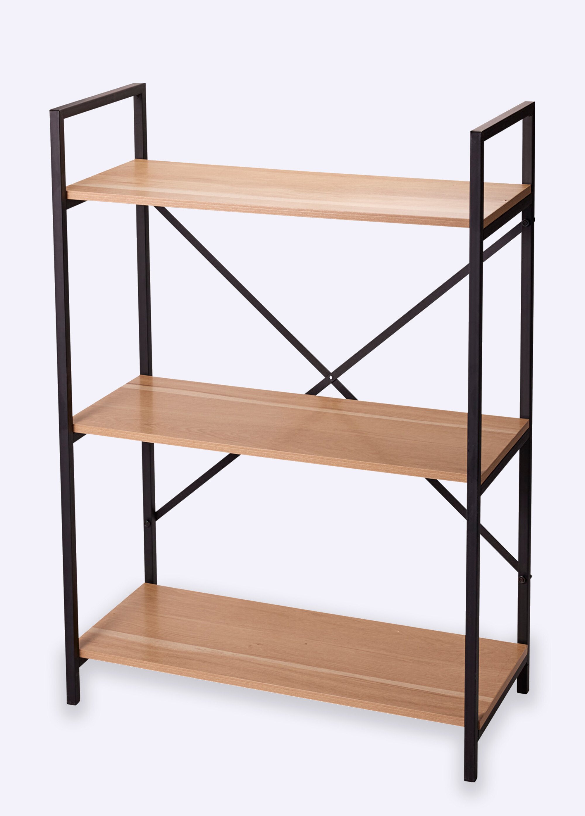 Etagère métal et bois, 3 niveaux MARRON KP-DD1001470 FA1