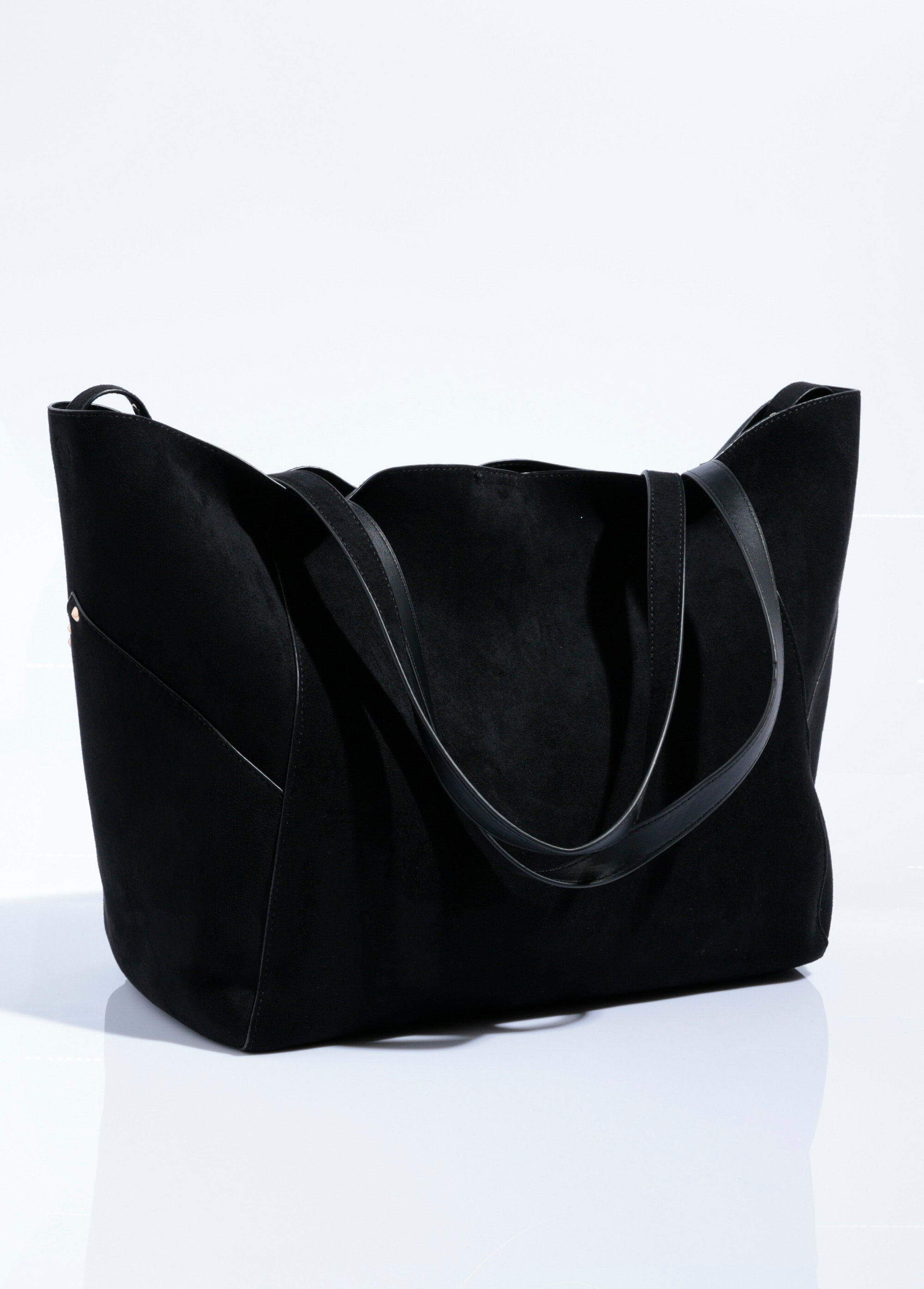 Grand sac cabas suédine et clous rock