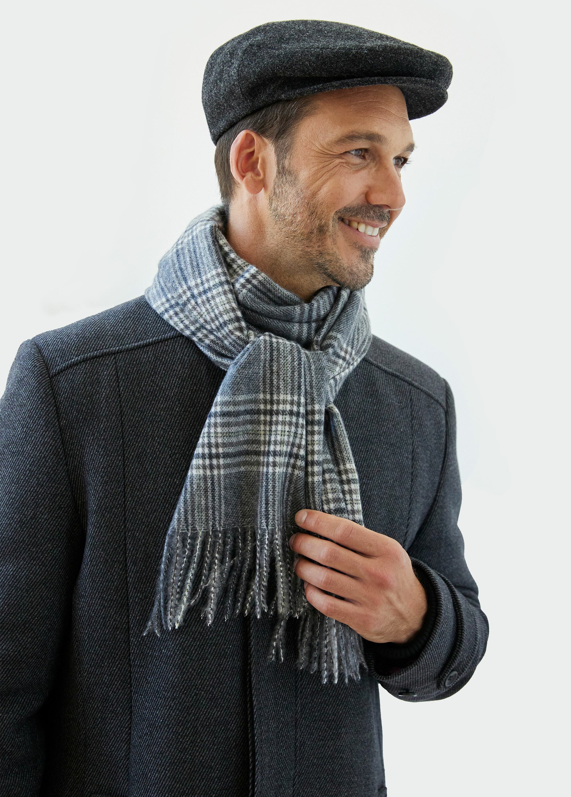 La casquette laine doublée et matelassée Homme Gris FLERS DR1