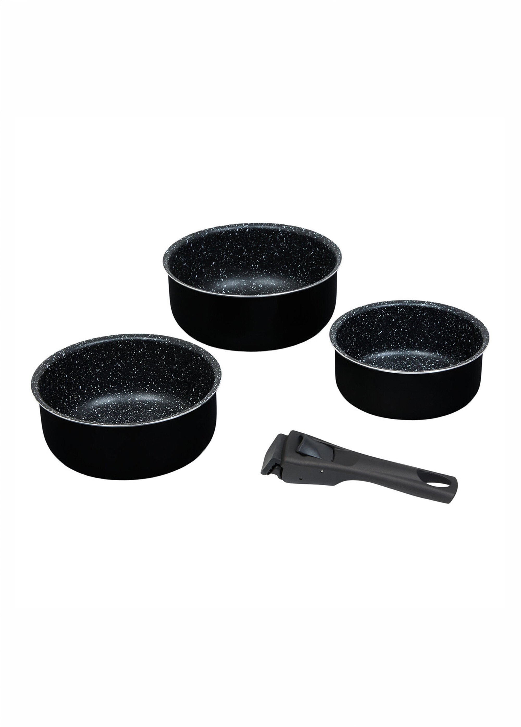 Lot 3 casseroles alu 16/18/20cm + poignée amovible Noir JJA-135112 FA1