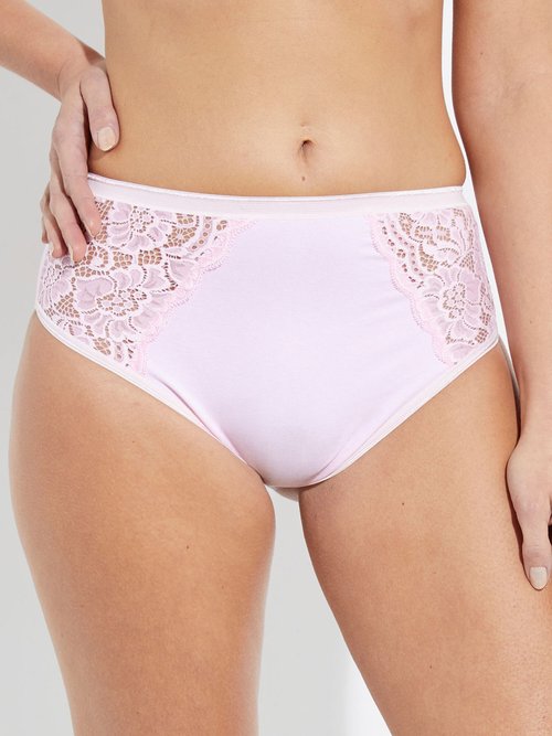 Lot de 2 culottes légèrement échancrées Femme Rose DOUCINE DE1