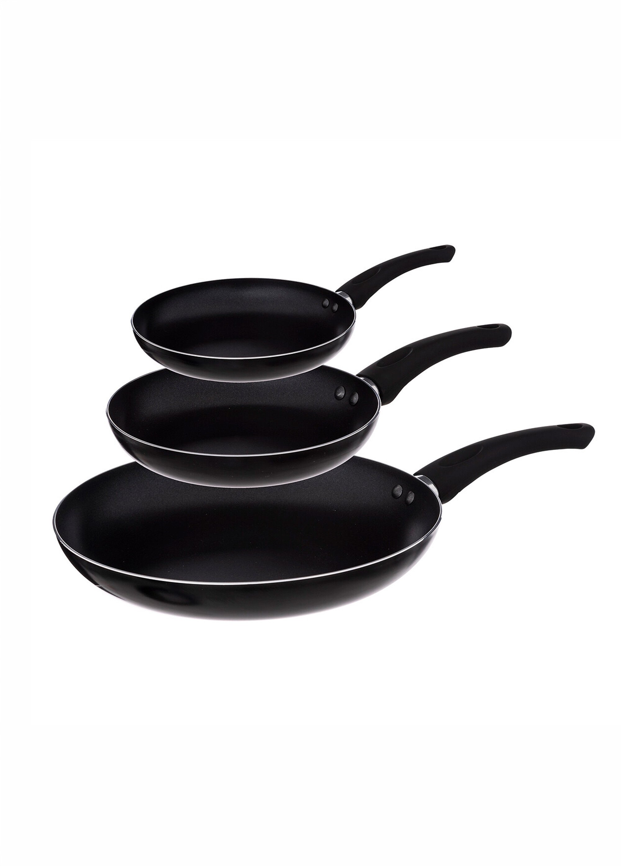 Lot de 3 poeles tous feux 20/24/28cm Noir JJA-179792 FA1