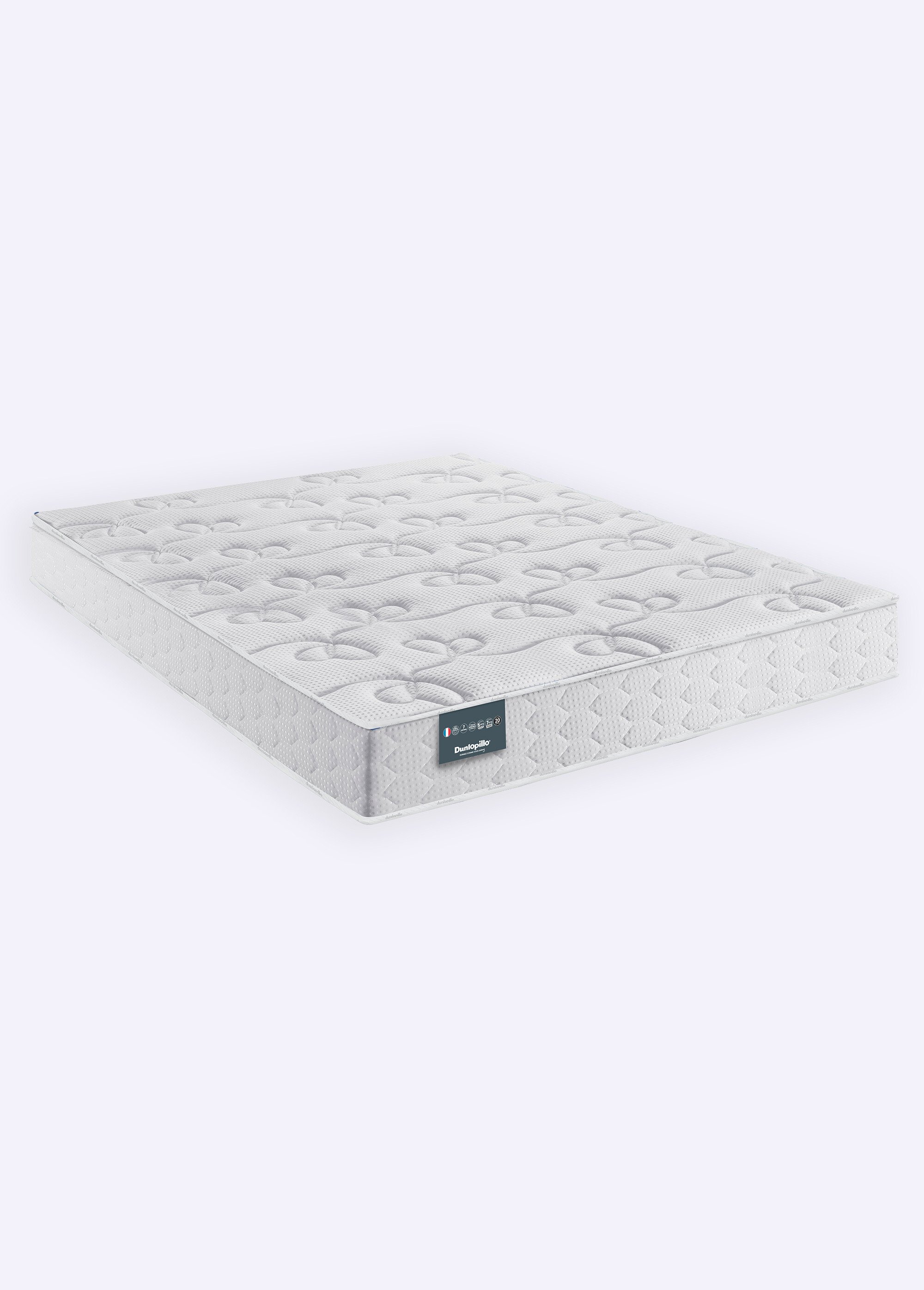Matelas ferme latex 7 zones haute résilience, haut. 20cm
