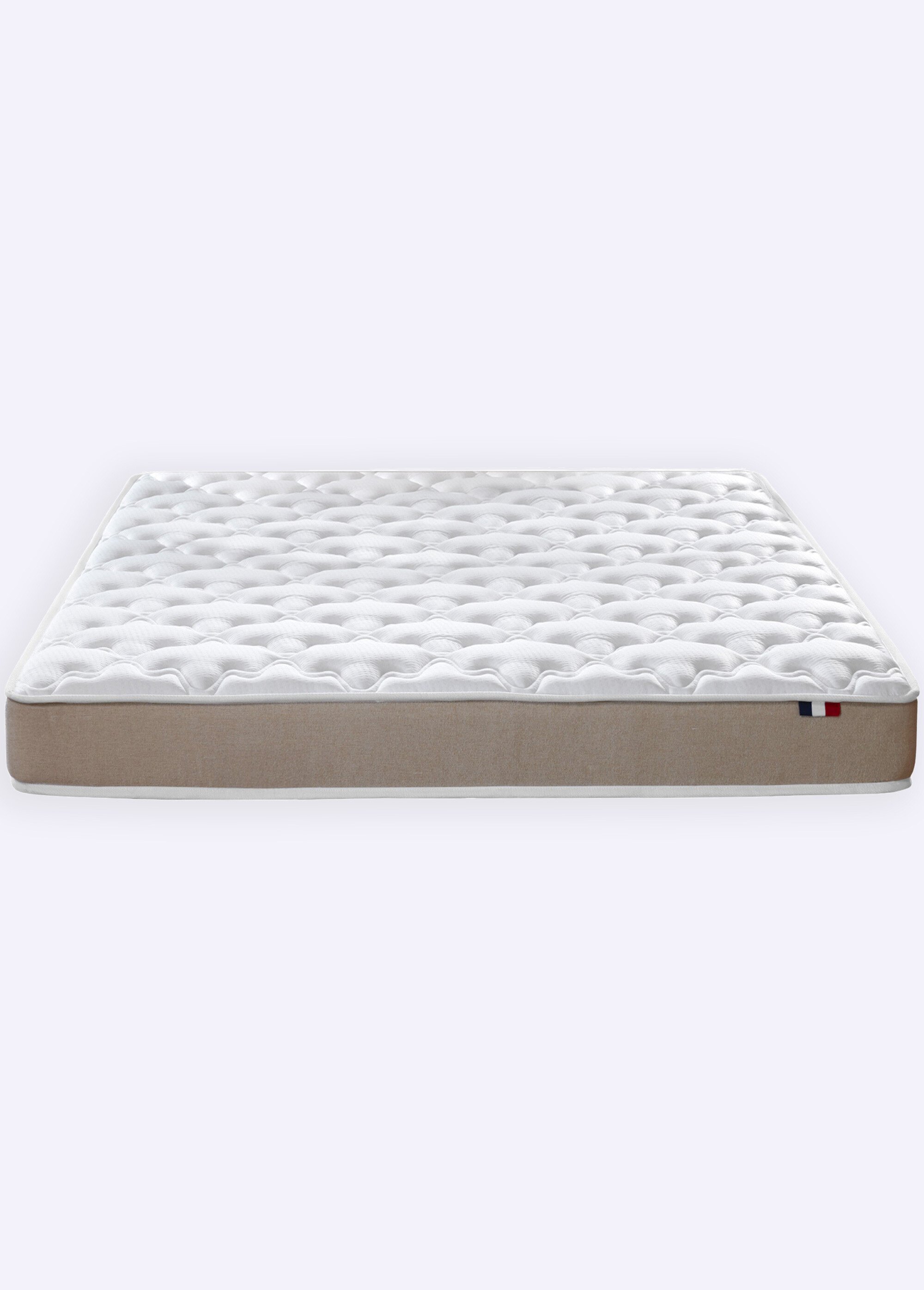 Matelas ferme mousse haute densité, haut. 17/18cm BLANC AFI-LAVANDE FA1