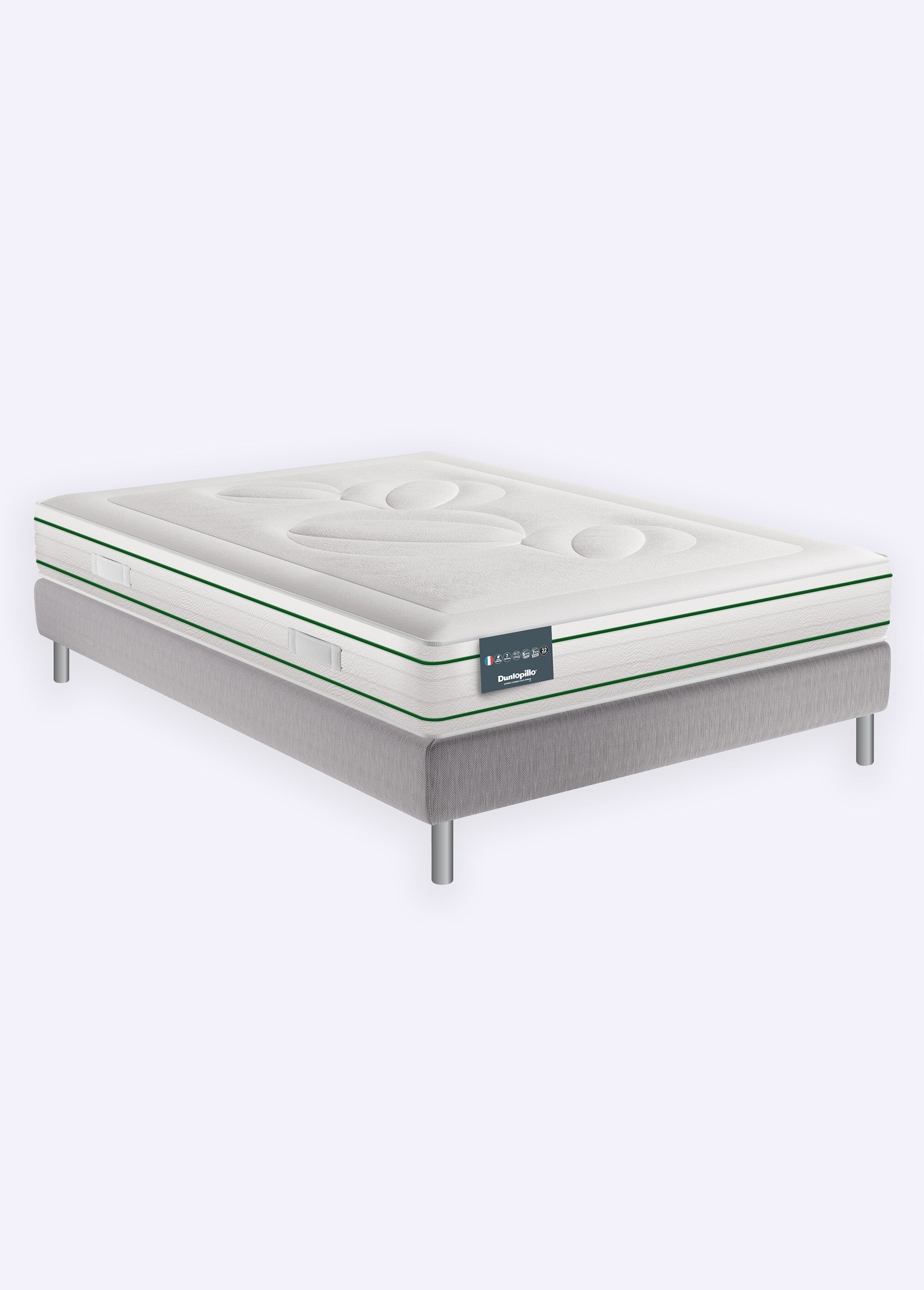Matelas latex bi face, 7 zones haute résilience, haut. 22cm