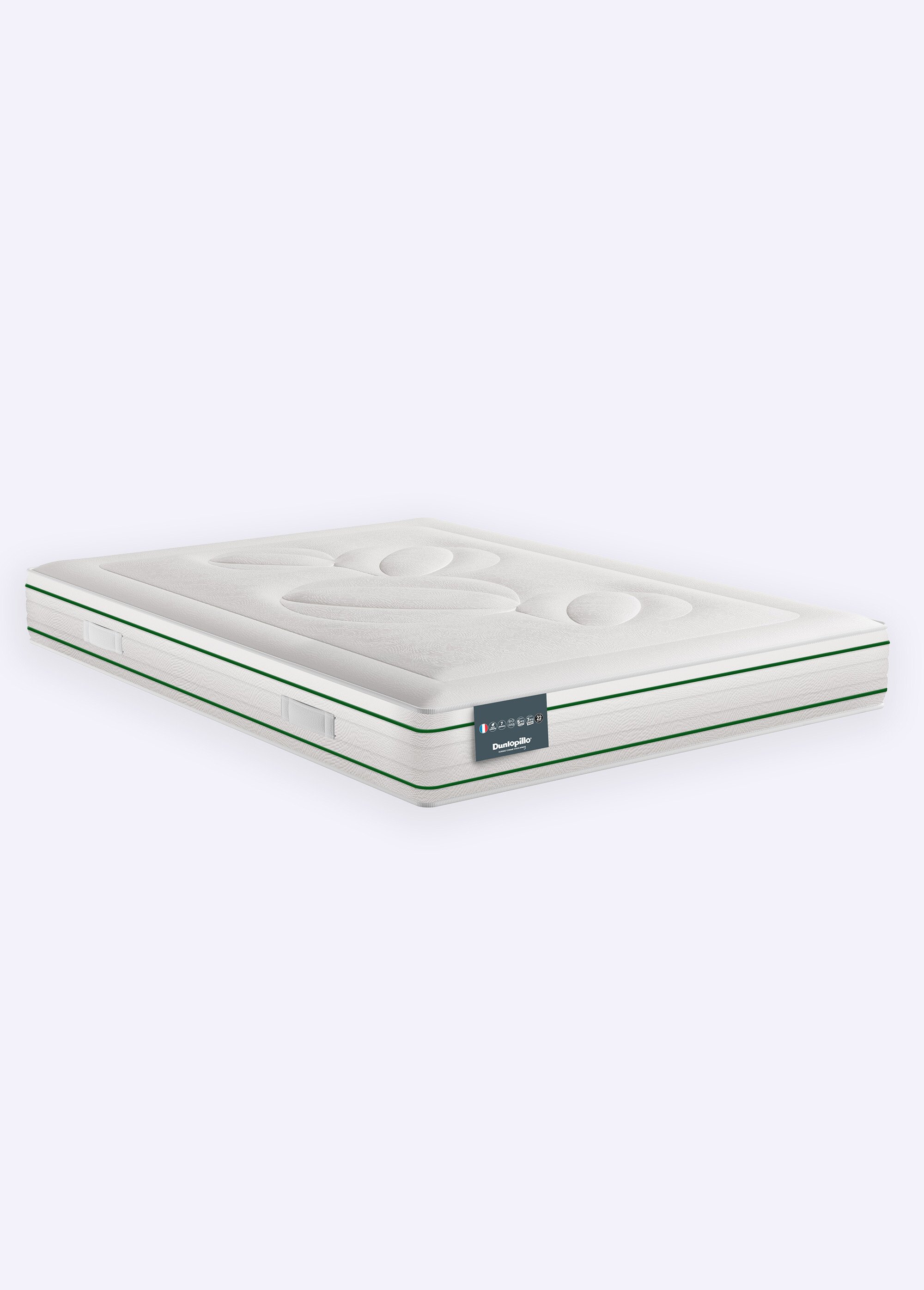 Matelas latex bi face, 7 zones haute résilience, haut. 22cm