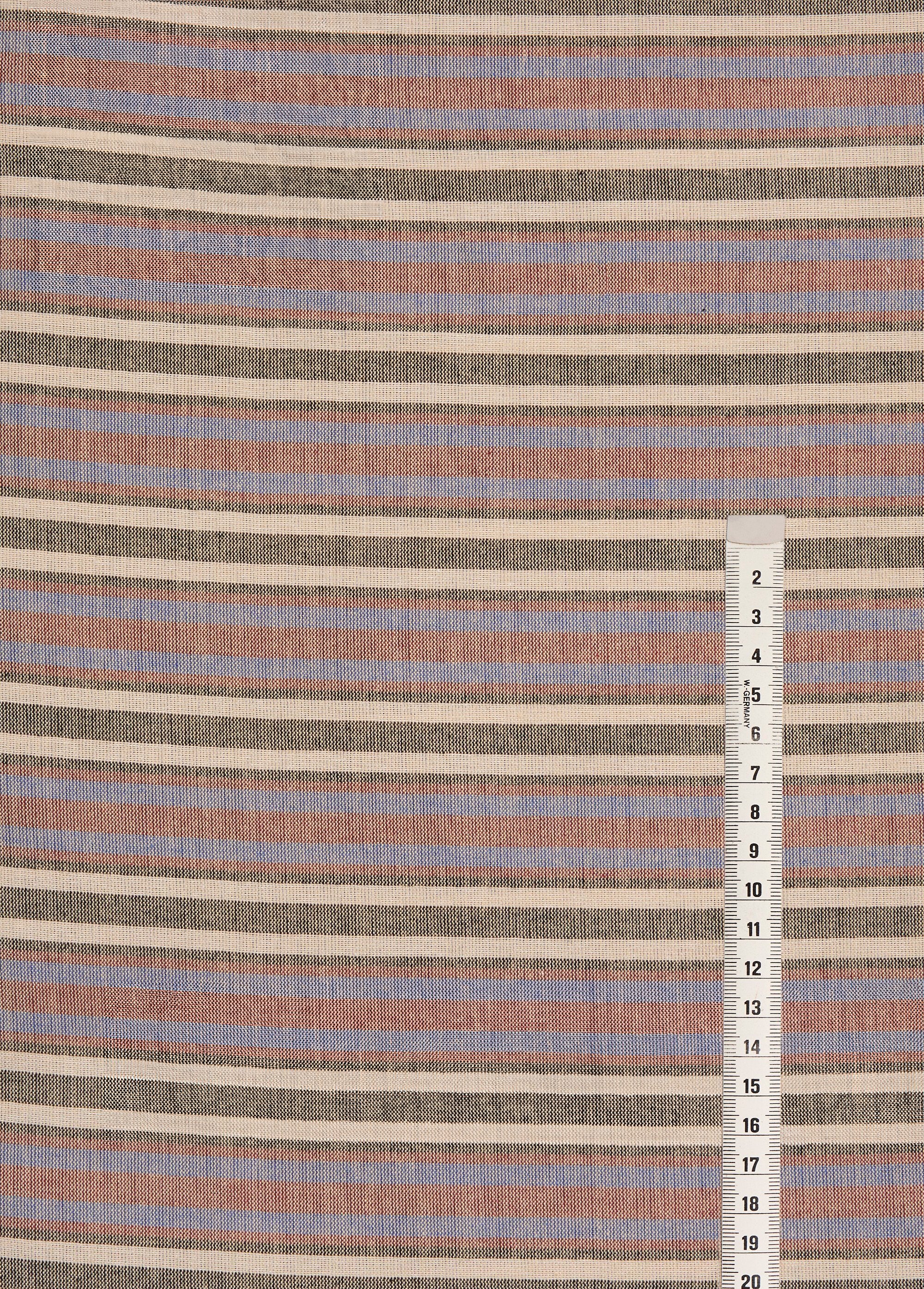 Coupon tissu rayures foncées, Urrugne