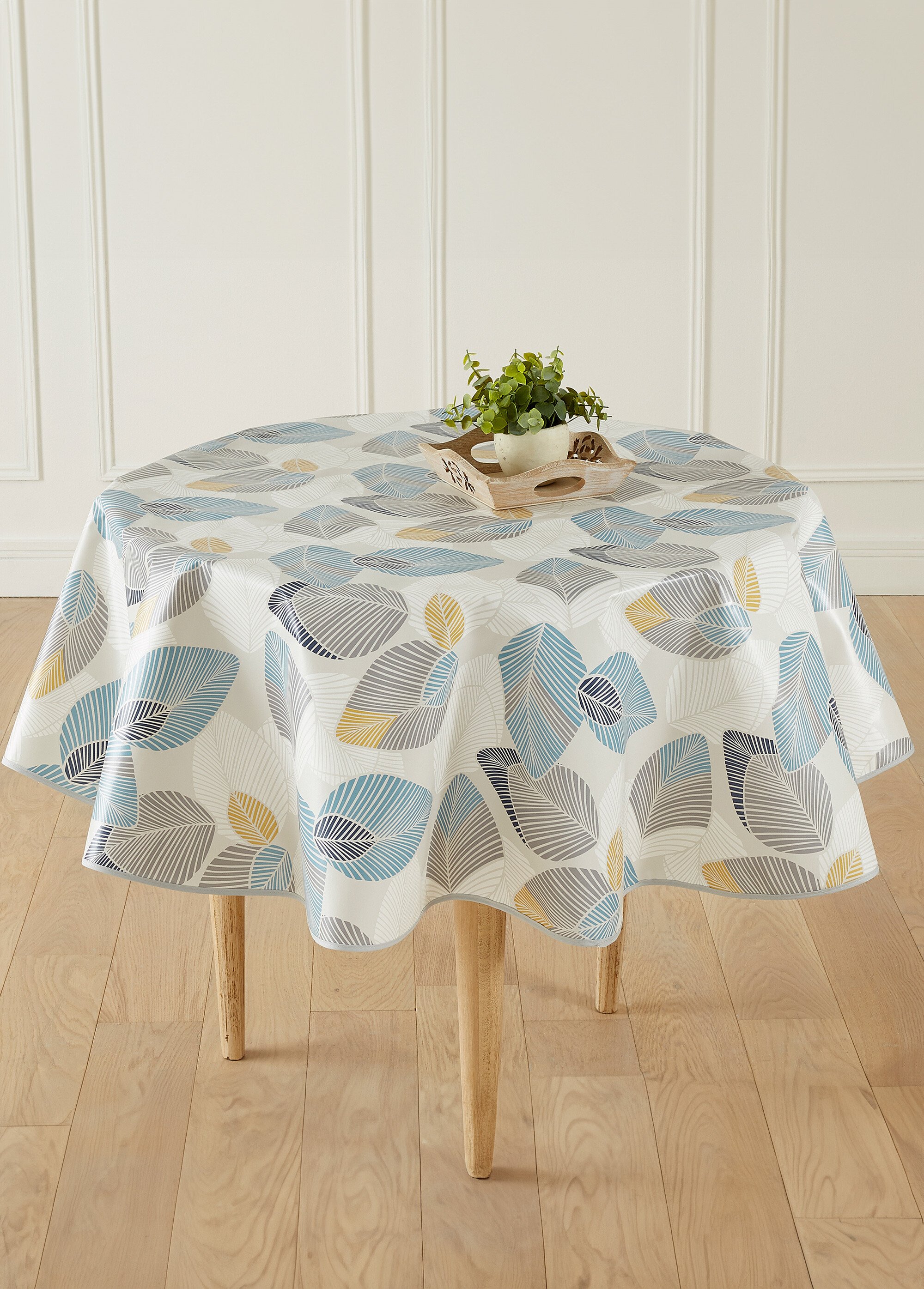 Nappe toile cirée imprimé feuillage