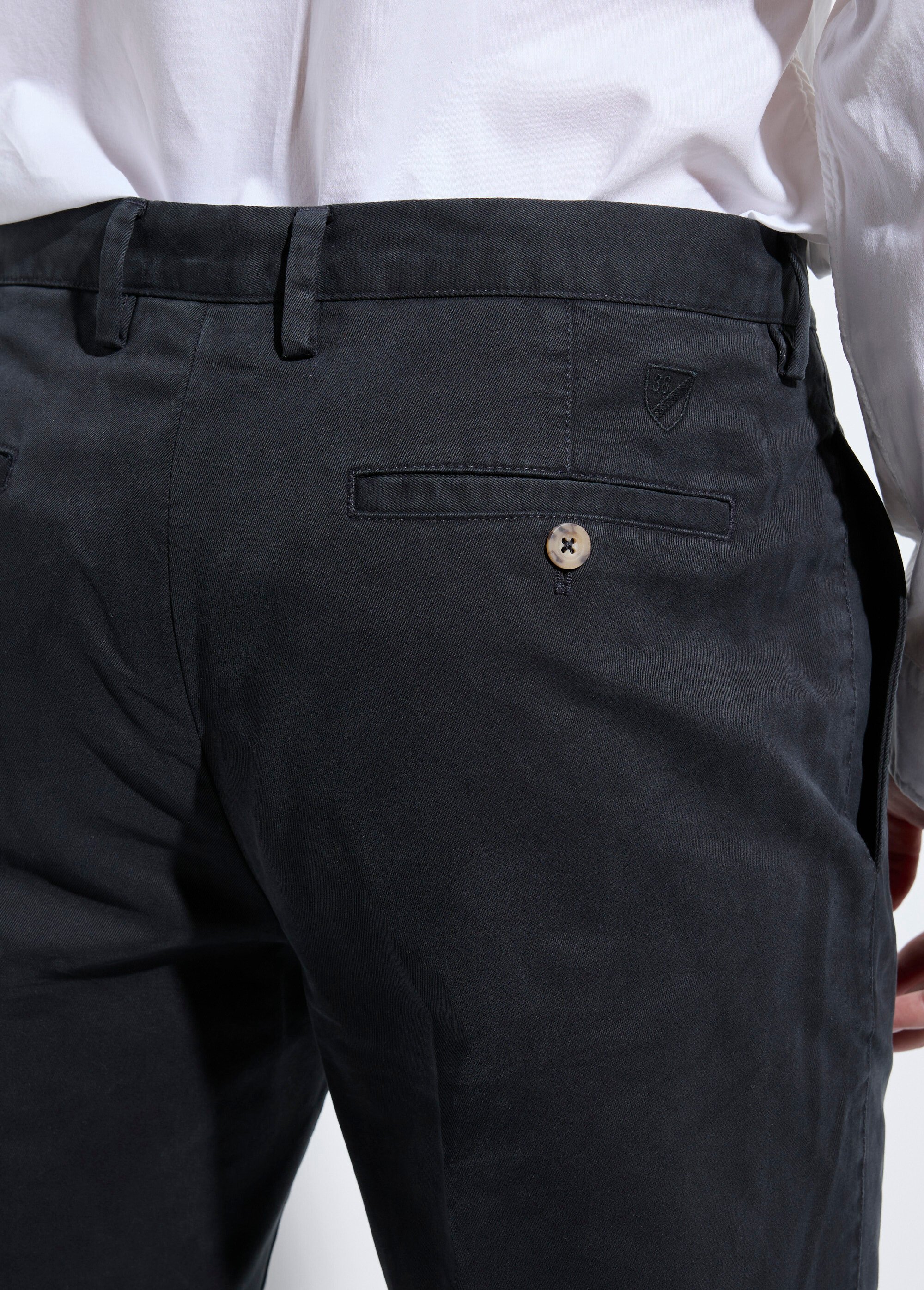 Pantalon chino épais en twill de coton